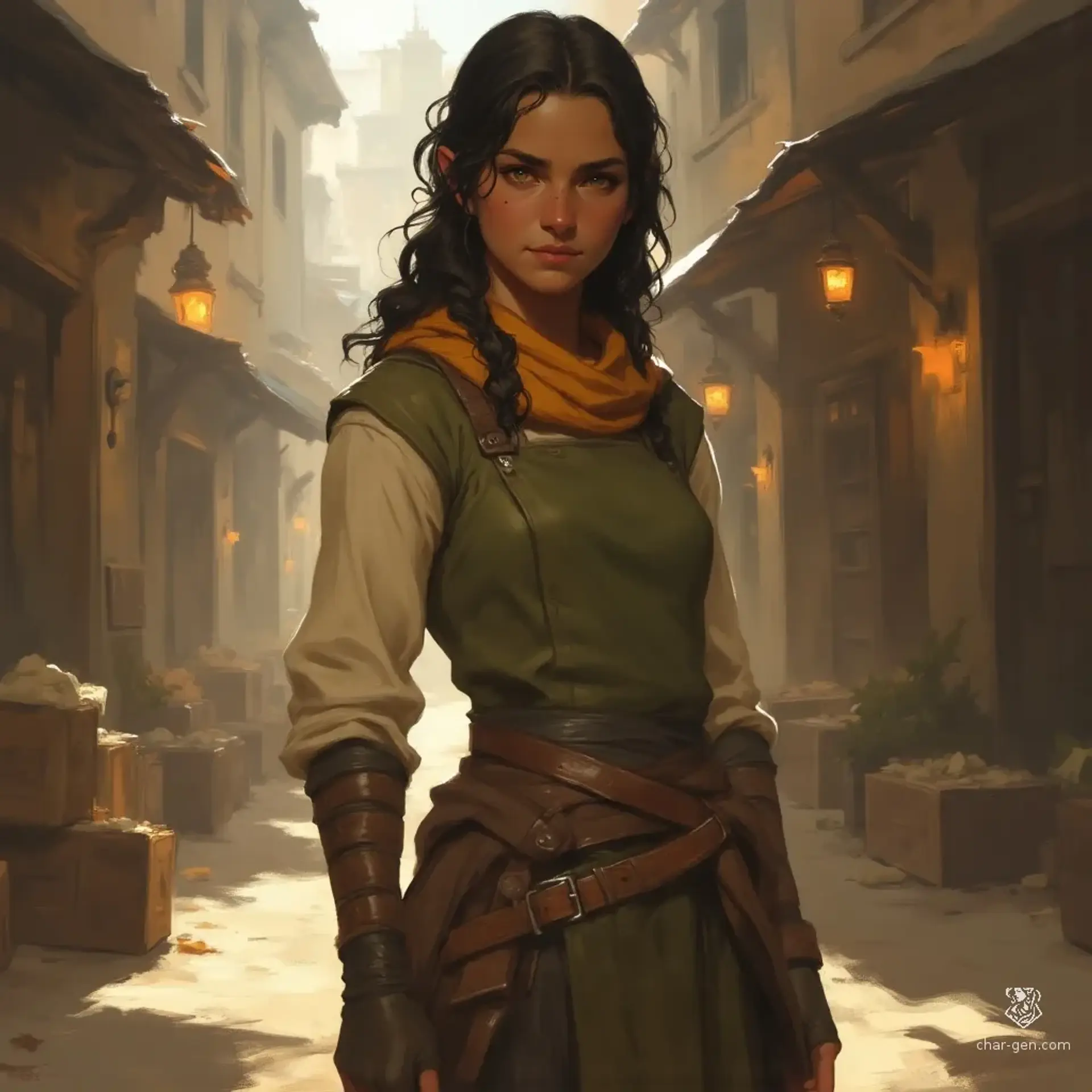 Mina Thornbower - AI-generated fantasy NPC