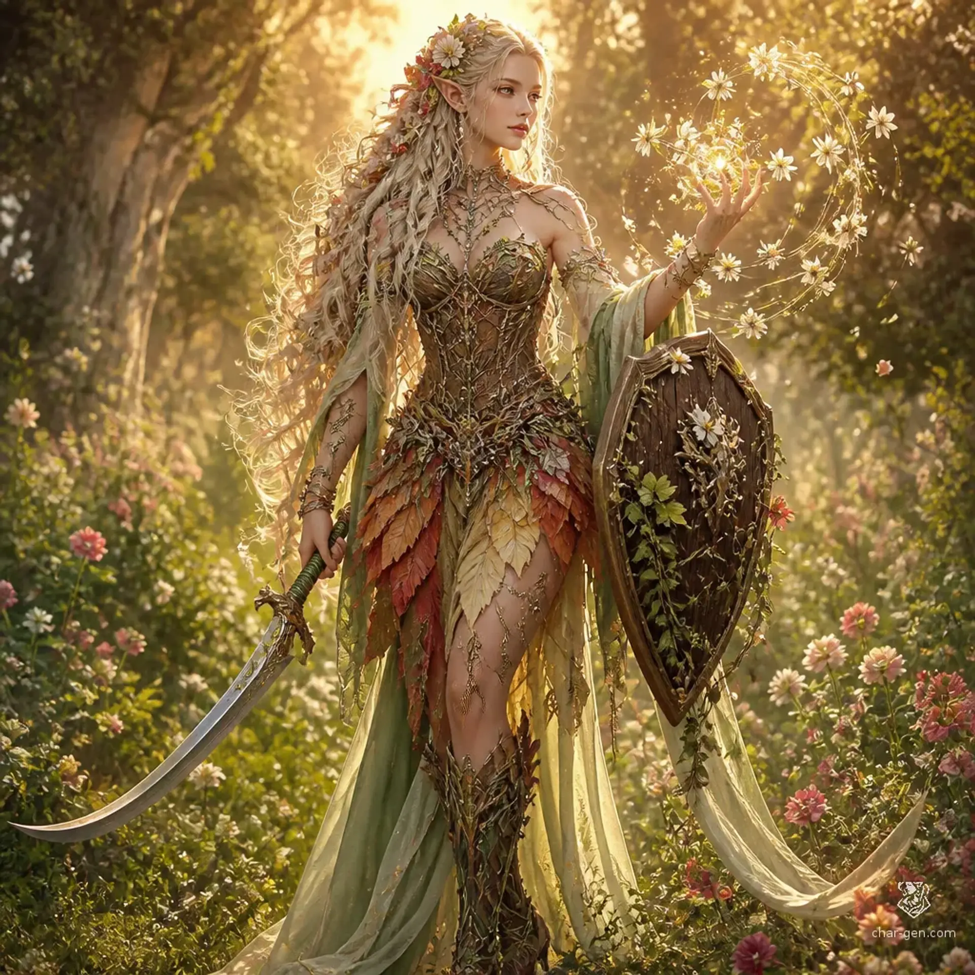 Elowen Summerstep - AI-generated fantasy Character