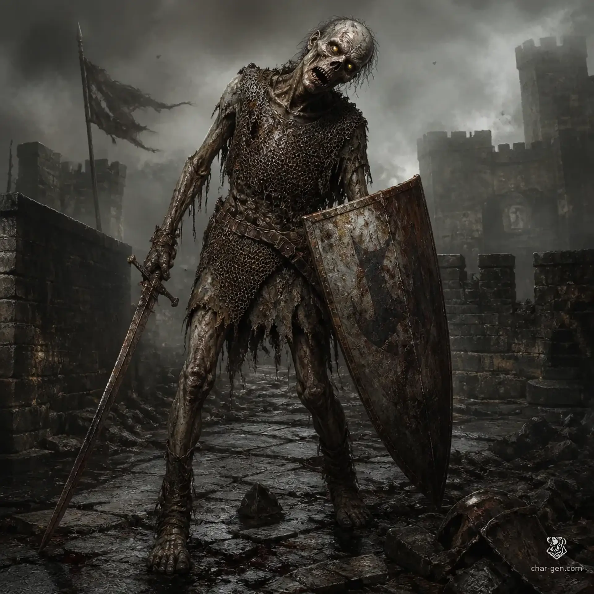 Hollow Warrior - AI-generated fantasy Monster