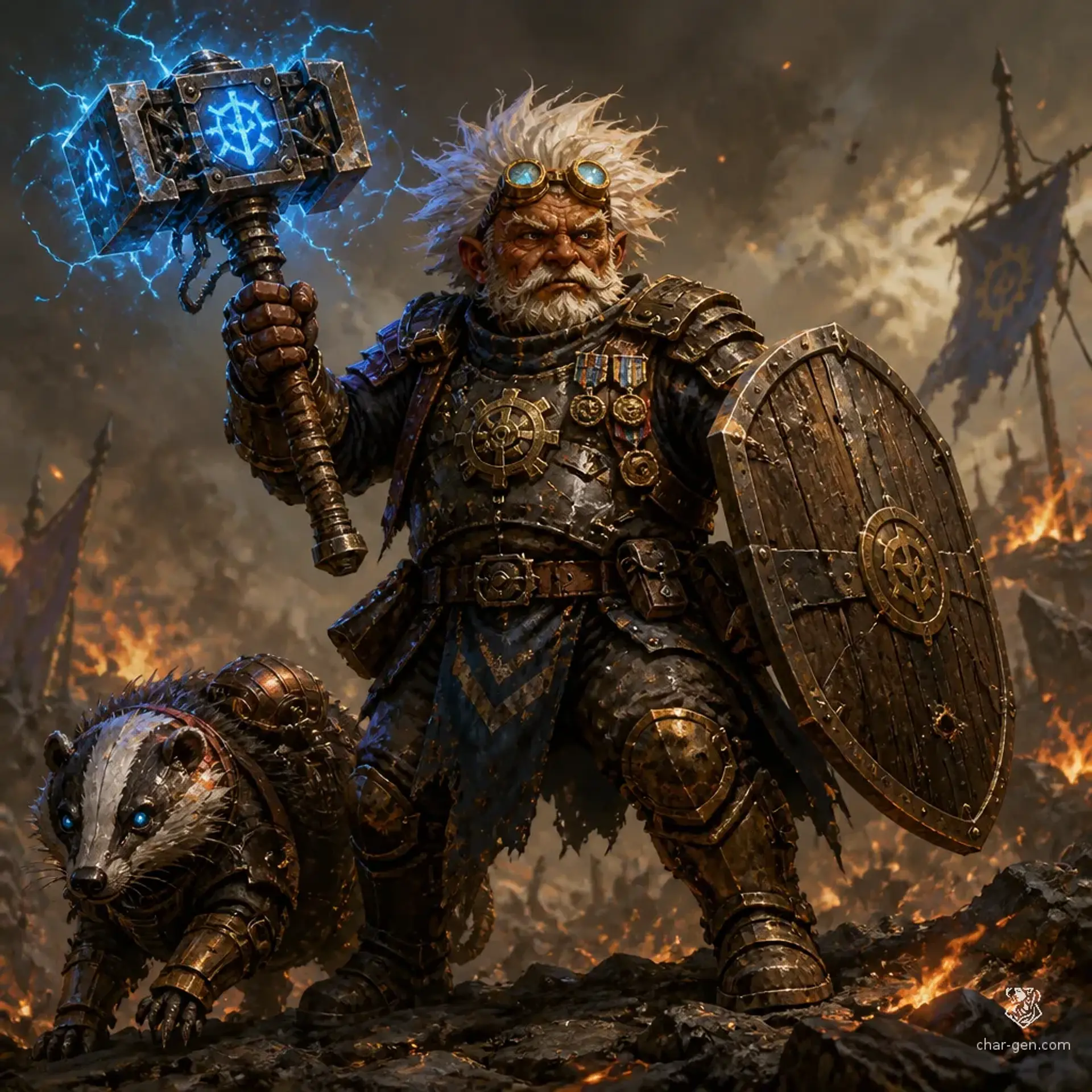 Zook "Sparky" Garrick - AI-generated fantasy Character