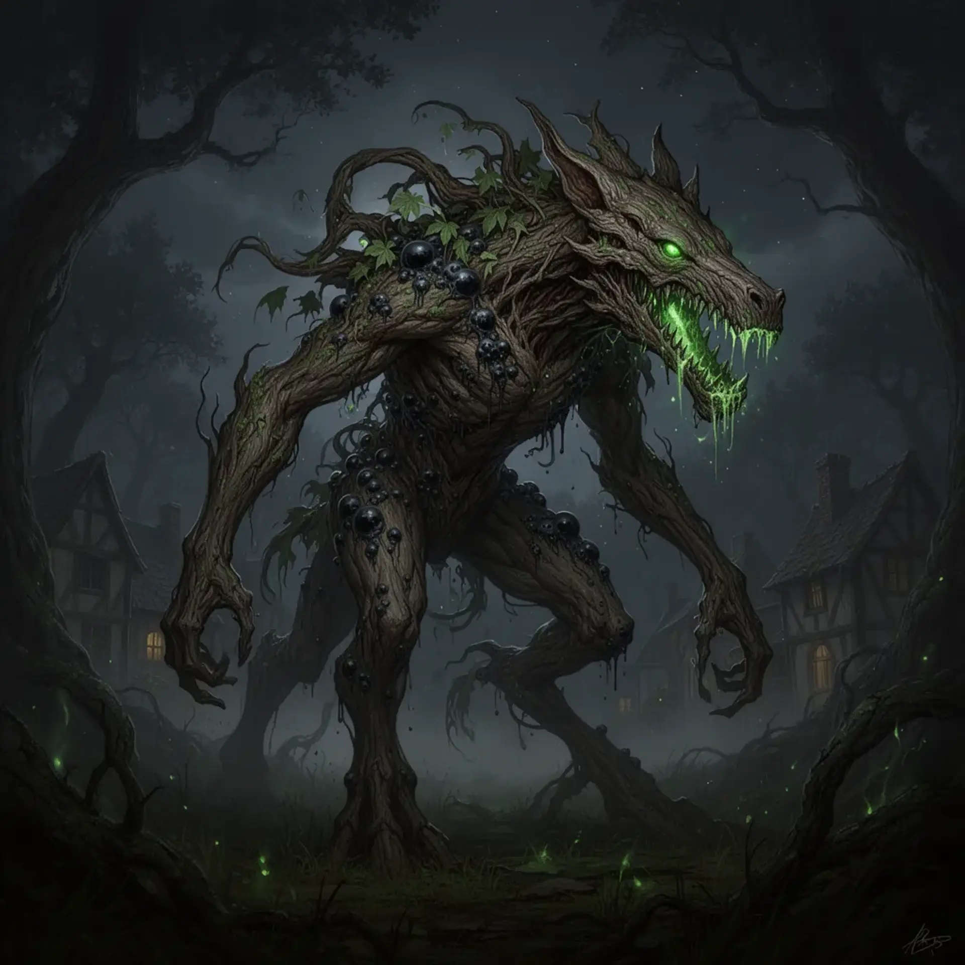 Nightstalker of the Blackwood - AI-generated fantasy Monster