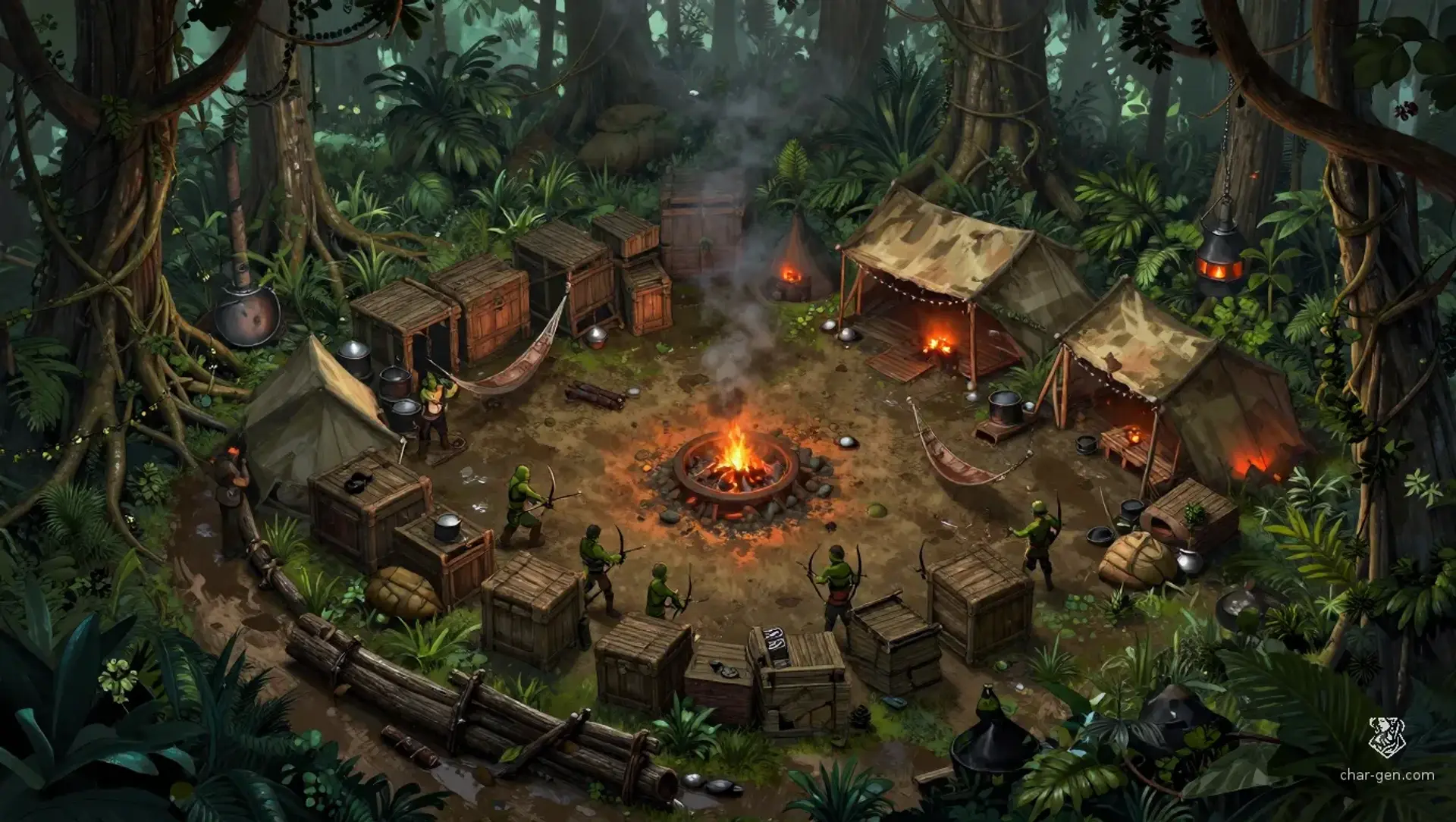 Keep the Goblins From Taking the Camp - AI-generated fantasy Encounter