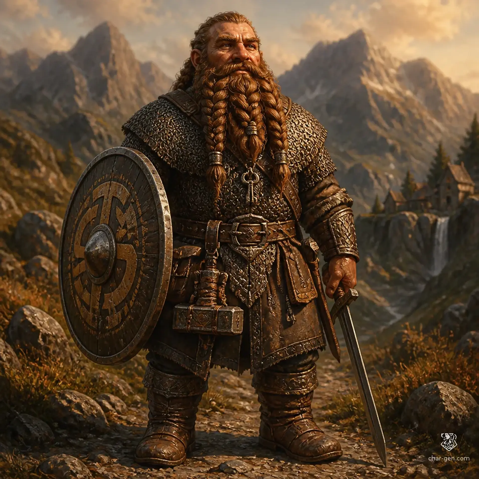 Borin Stonehollow - AI-generated fantasy Character
