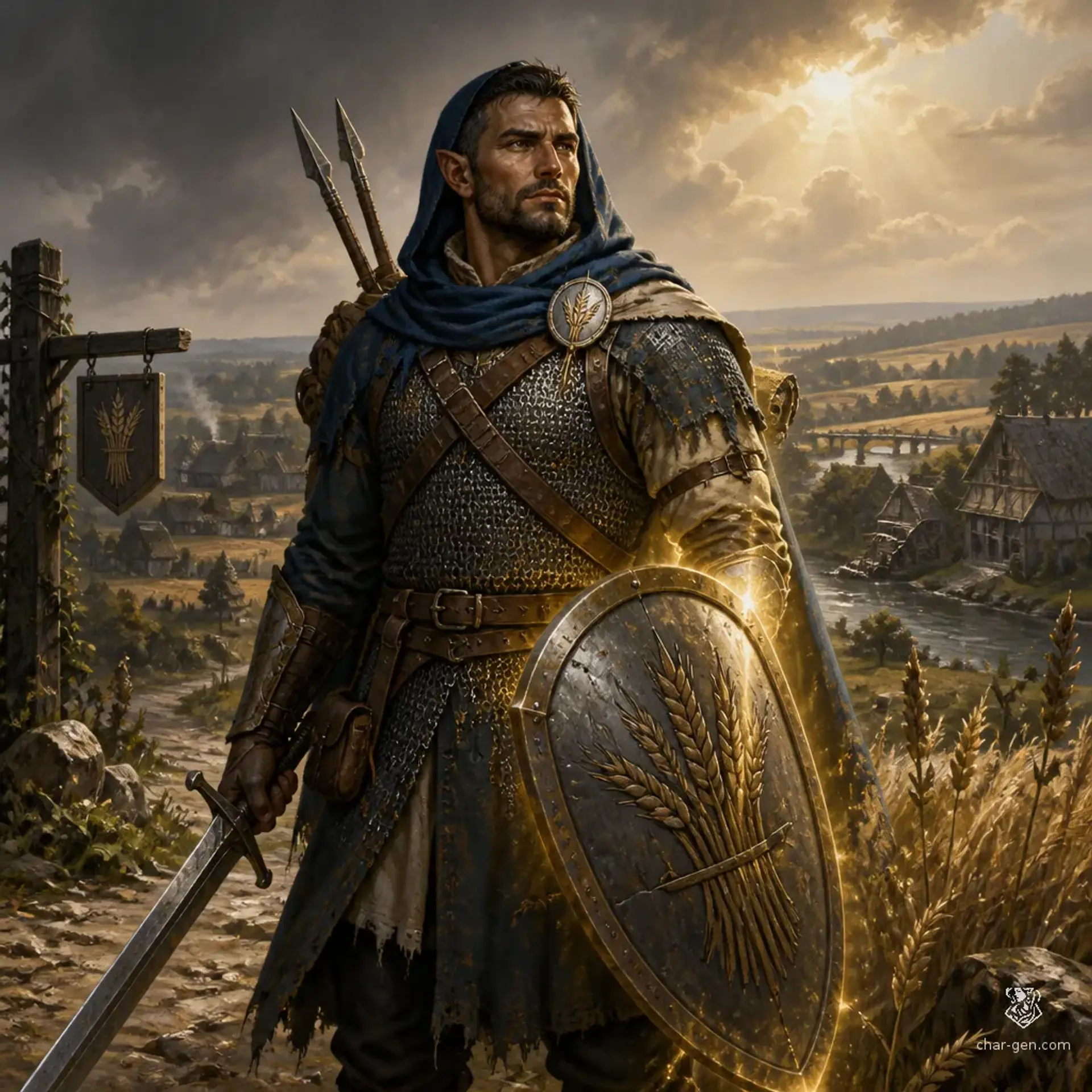 Bran Merrig - AI-generated fantasy Character