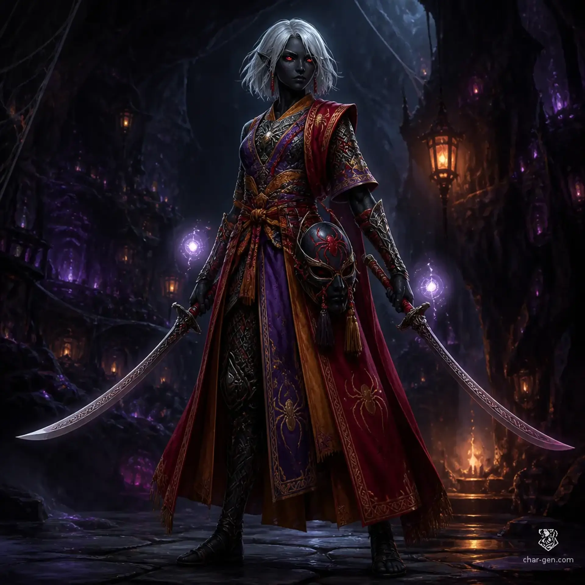 Malice Travra - AI-generated fantasy Character