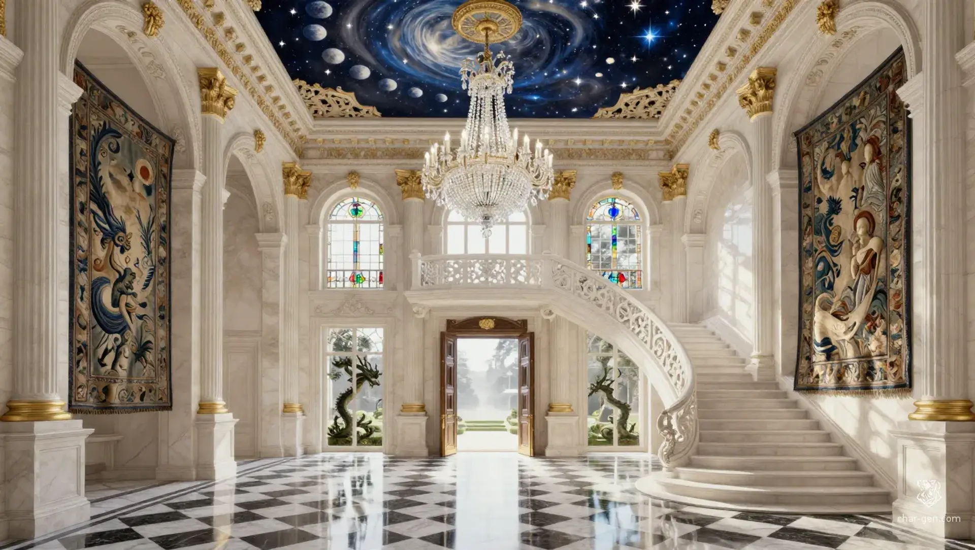 Cypress Hall - AI-generated fantasy Building
