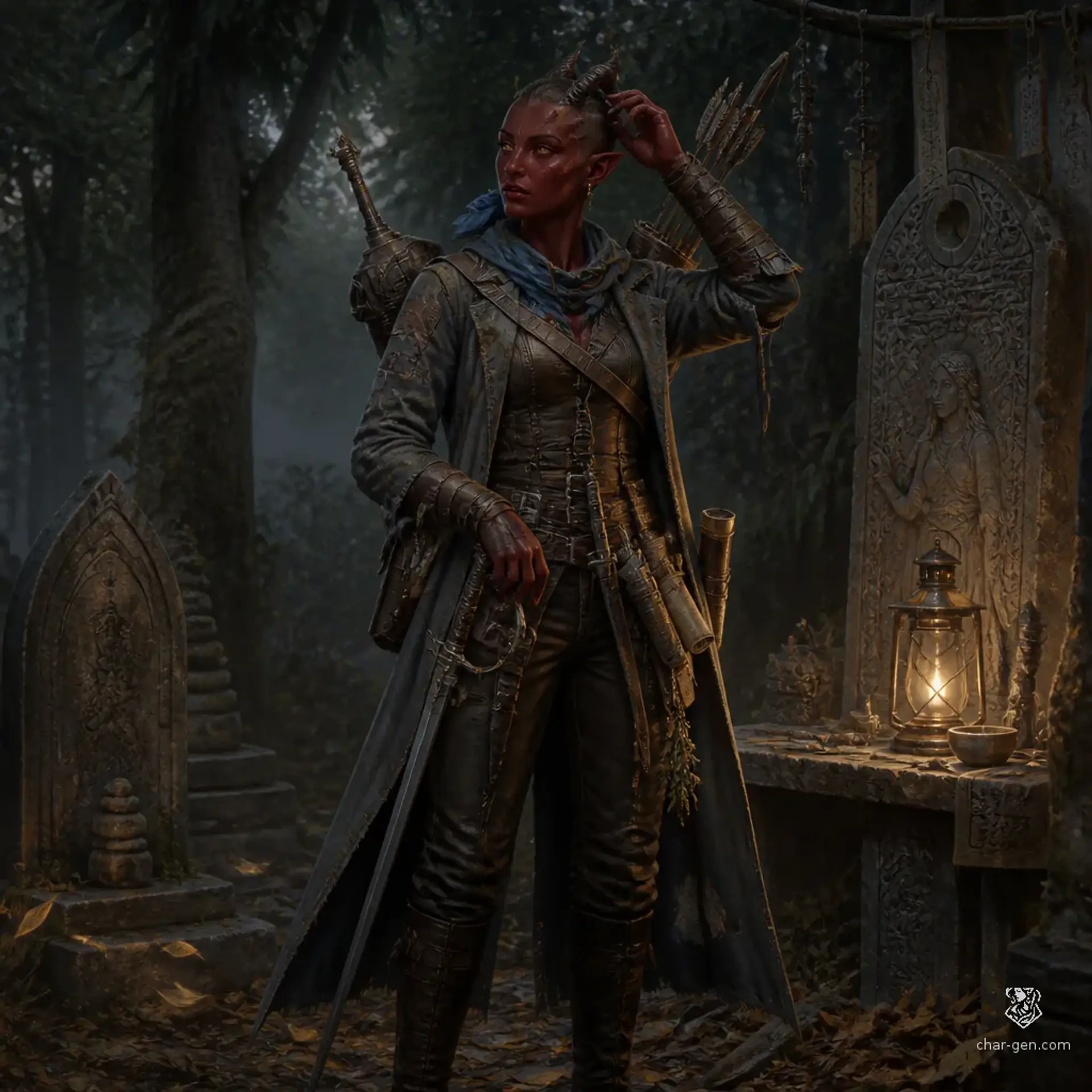 Mara Vek - AI-generated fantasy Character