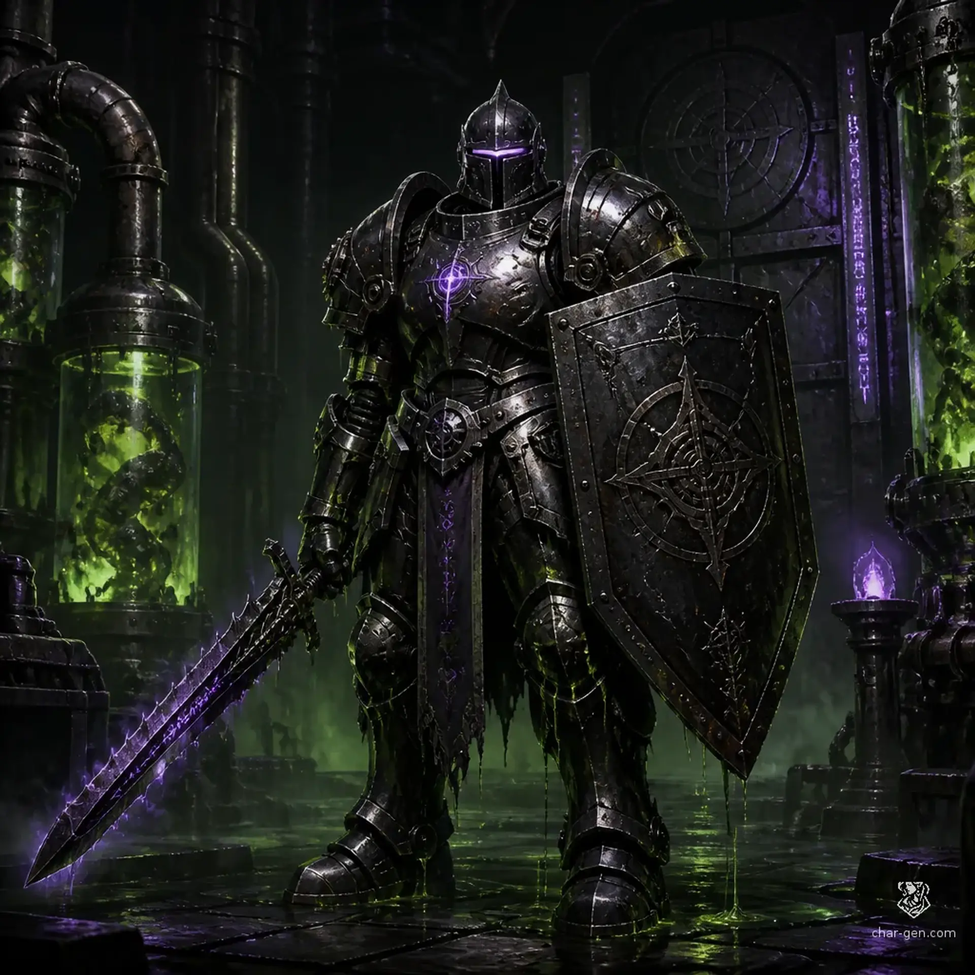 Valve Sentry Helmed Horror - AI-generated fantasy Monster