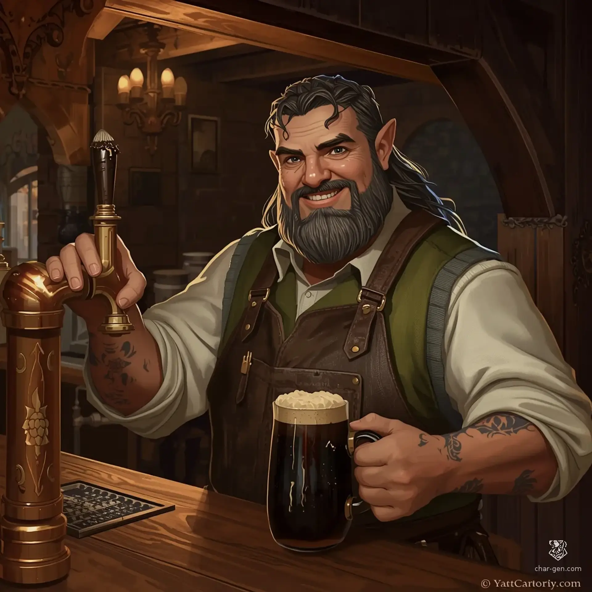 The Hearth and Thistle - AI-generated fantasy Tavern