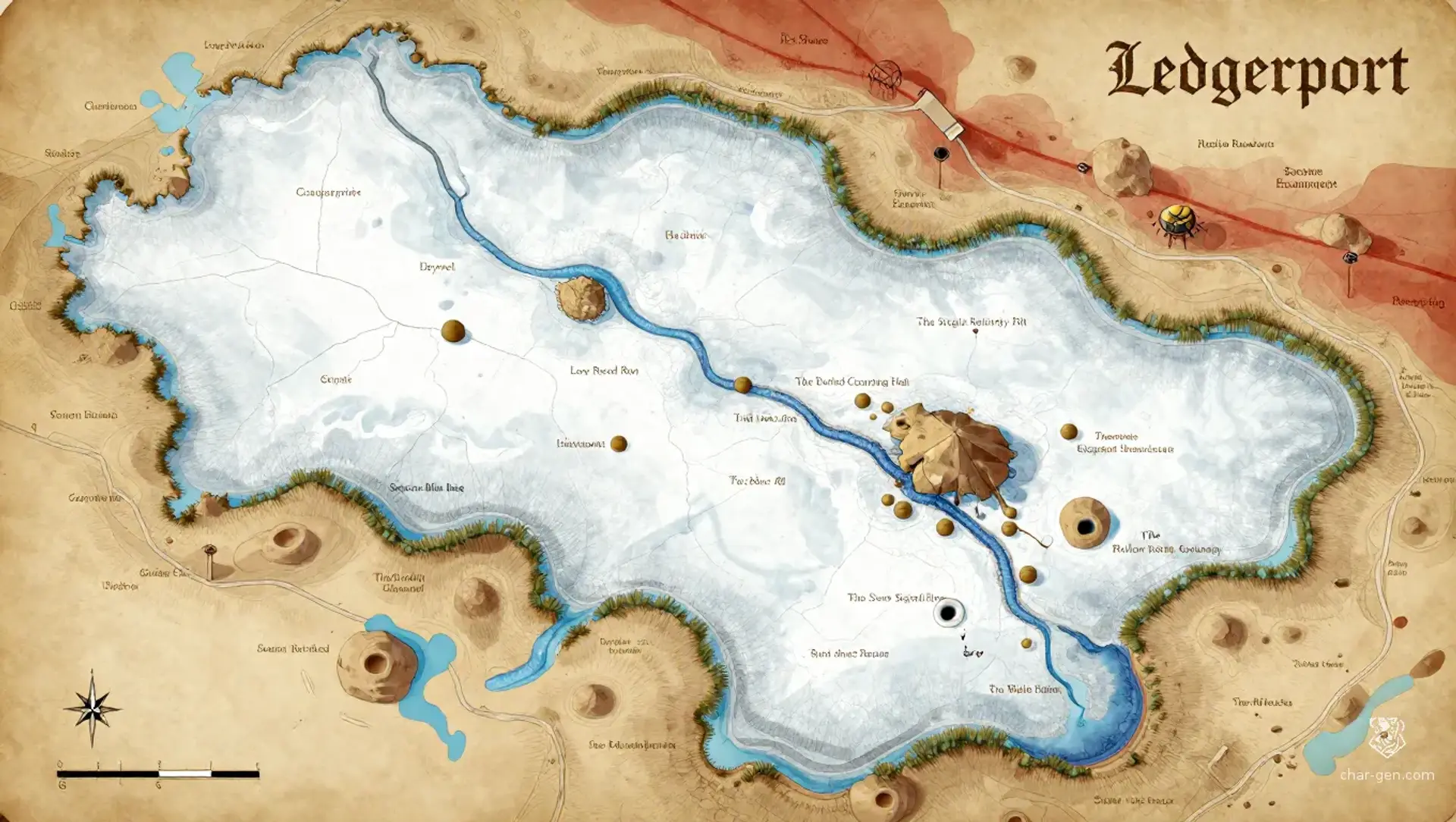 Ledgerport - AI-generated fantasy Region