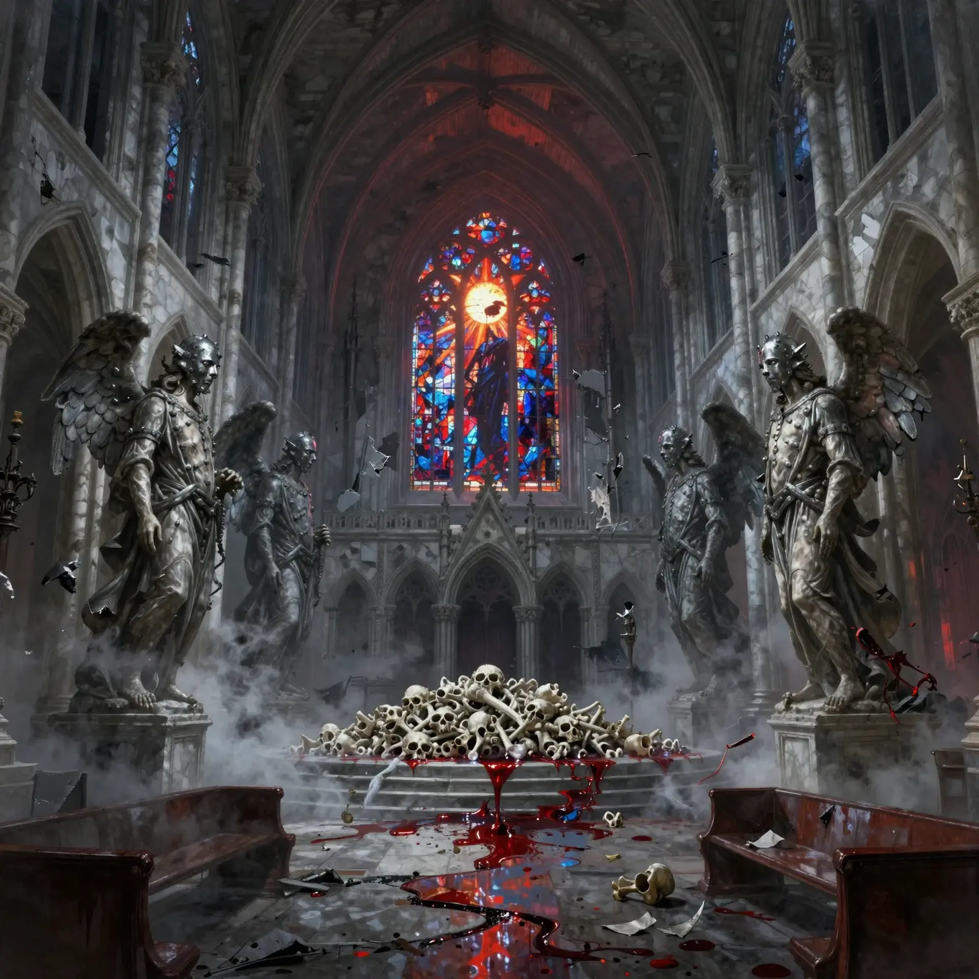 The Ossuary of Saint Valerius - AI-generated fantasy Building