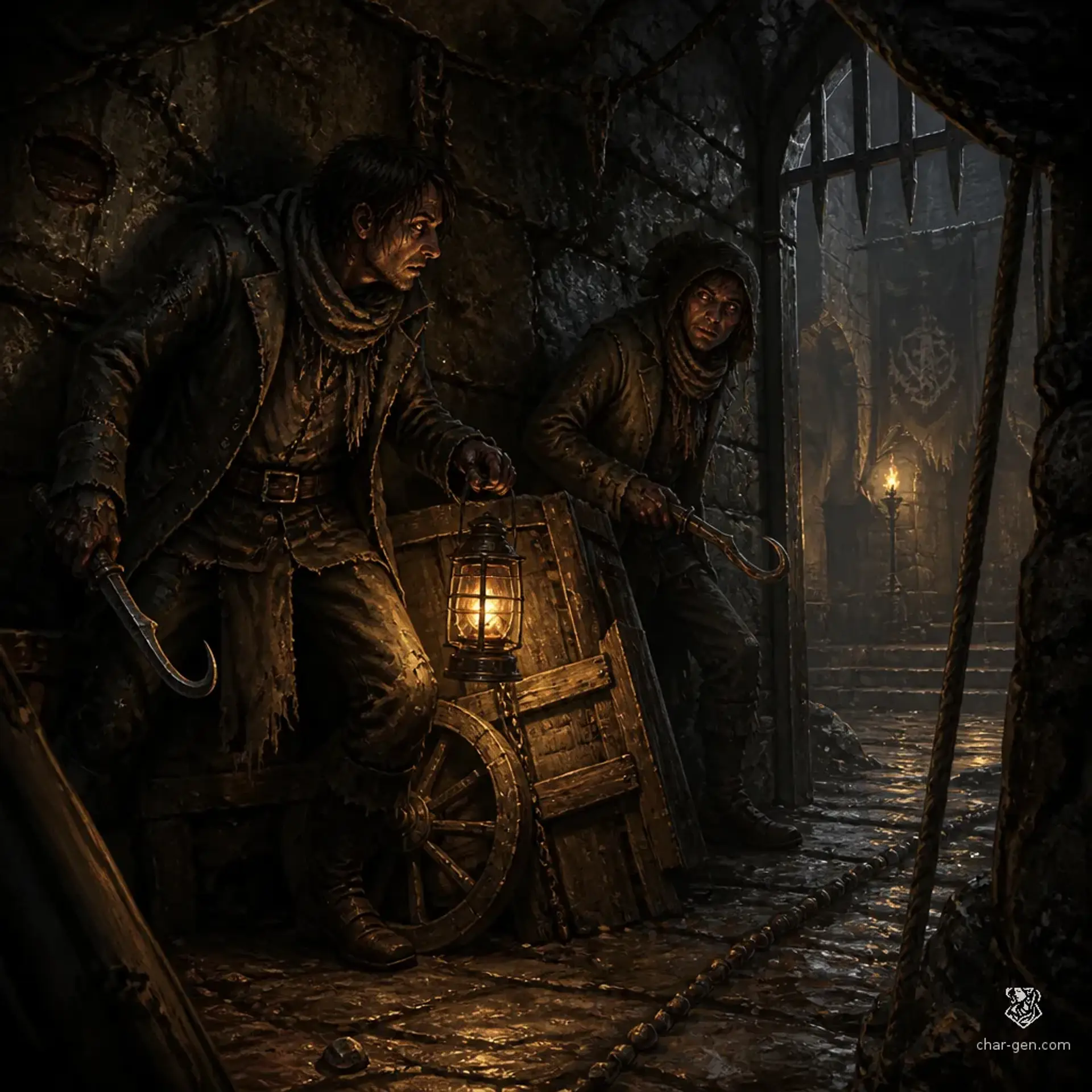 Desperate Cave Lookout - AI-generated fantasy Monster