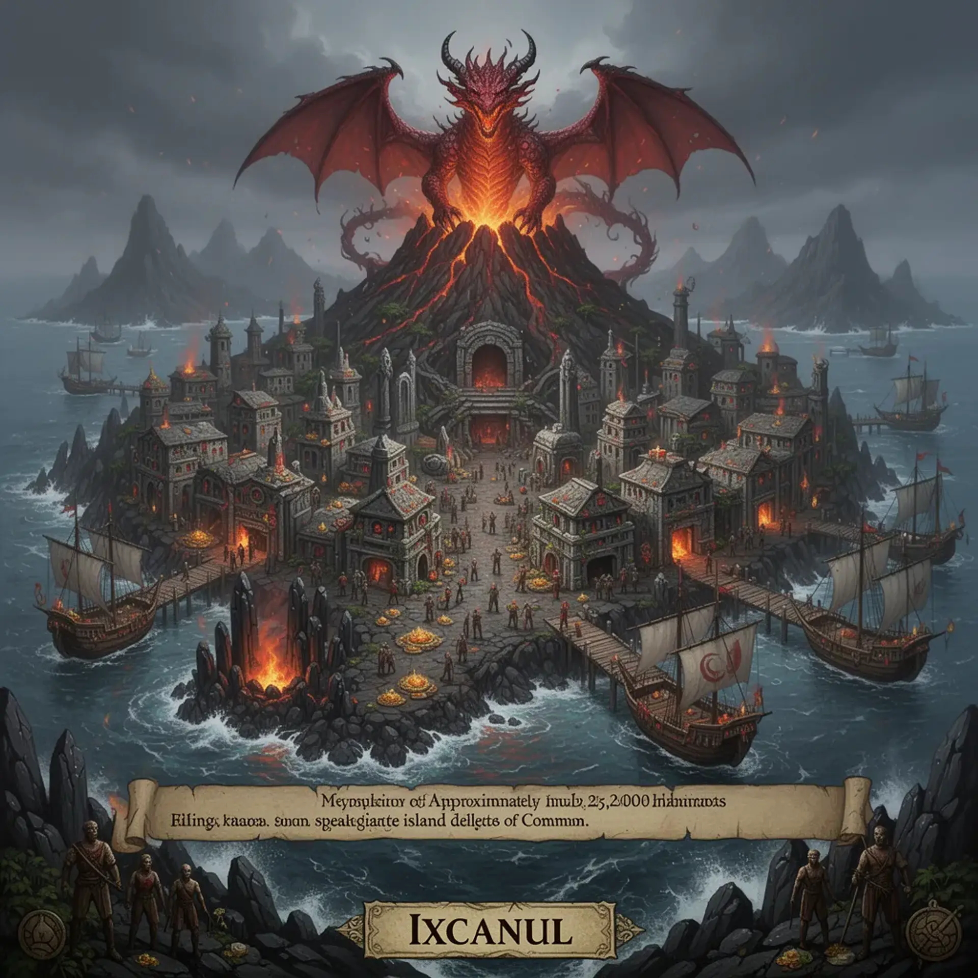 Ixcanul - AI-generated fantasy Settlement