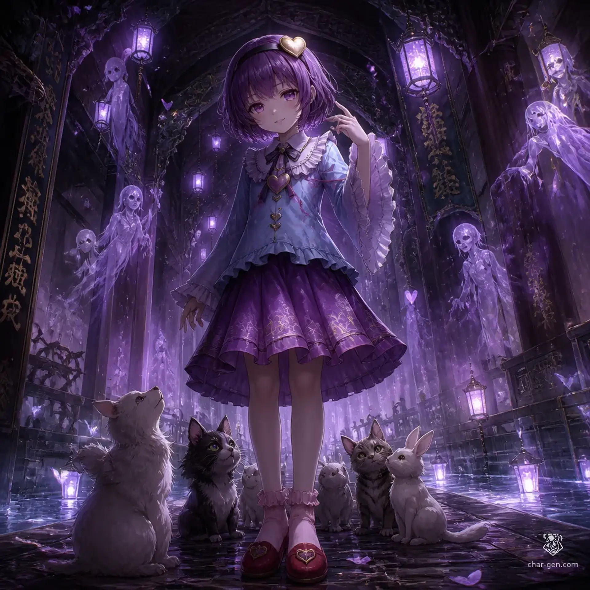 Satori of the Violet Palace - AI-generated fantasy Monster