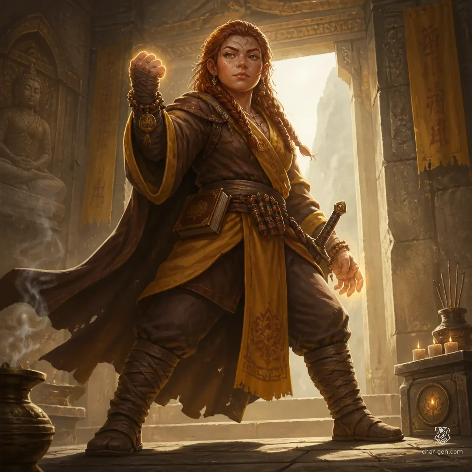 Deanna Firstfist - AI-generated fantasy Character