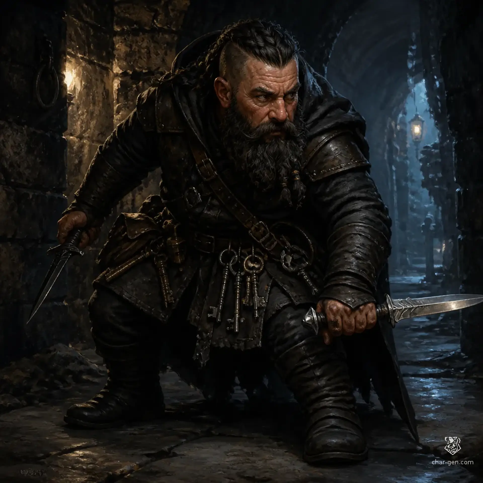 Bramm Blackchalk - AI-generated fantasy Character