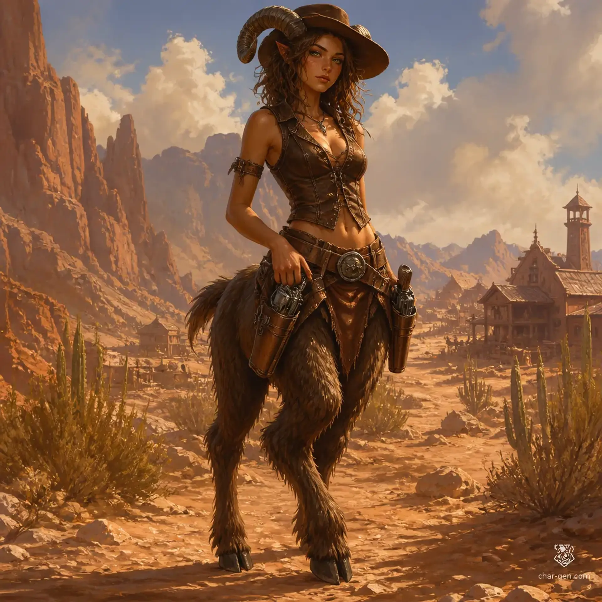 Runa Dusty Mosscreek - AI-generated fantasy Character