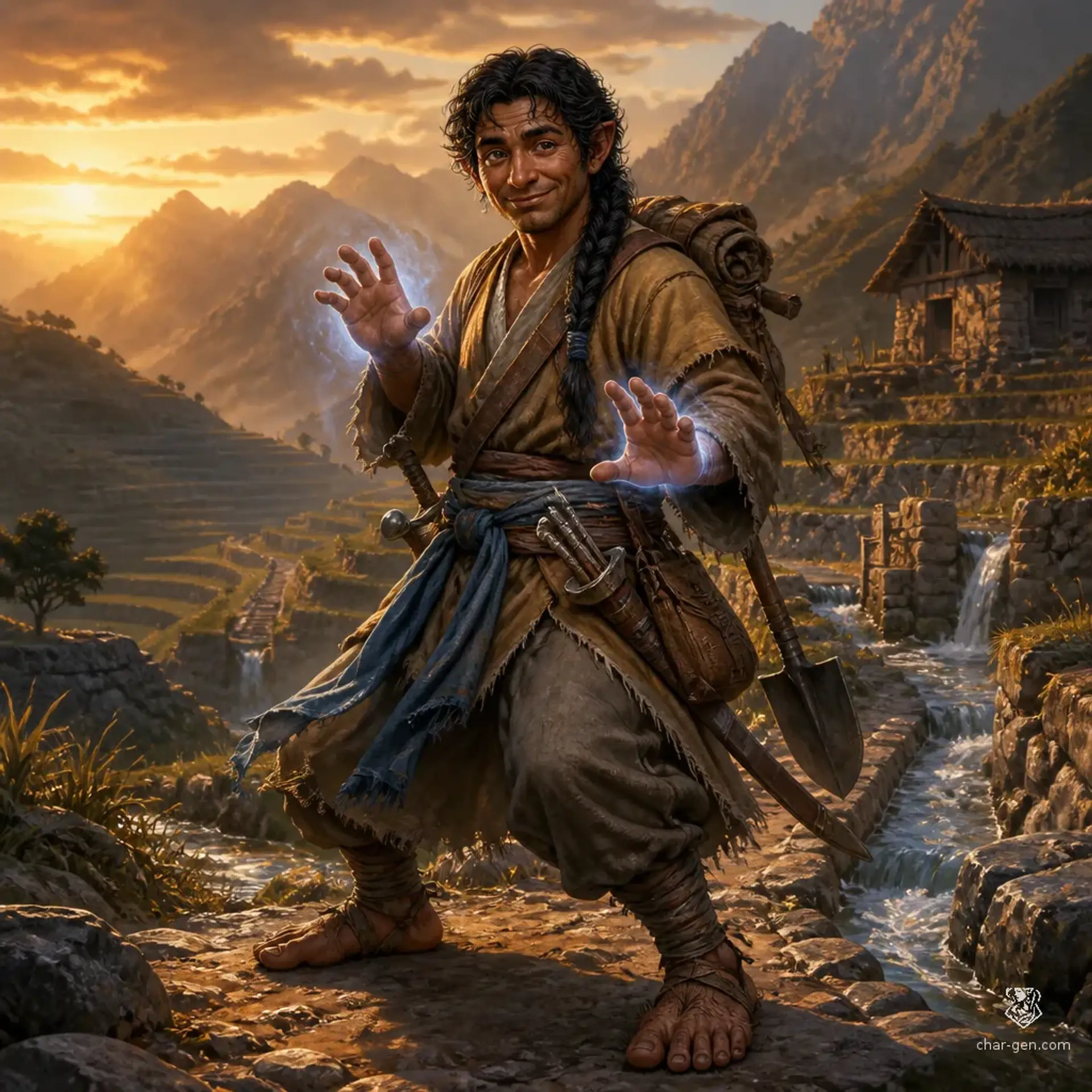 Shesh Sárvári - AI-generated fantasy Character
