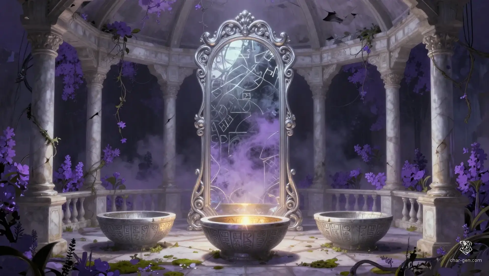 The Gazebo of Glass and Gossamer - AI-generated fantasy Puzzle