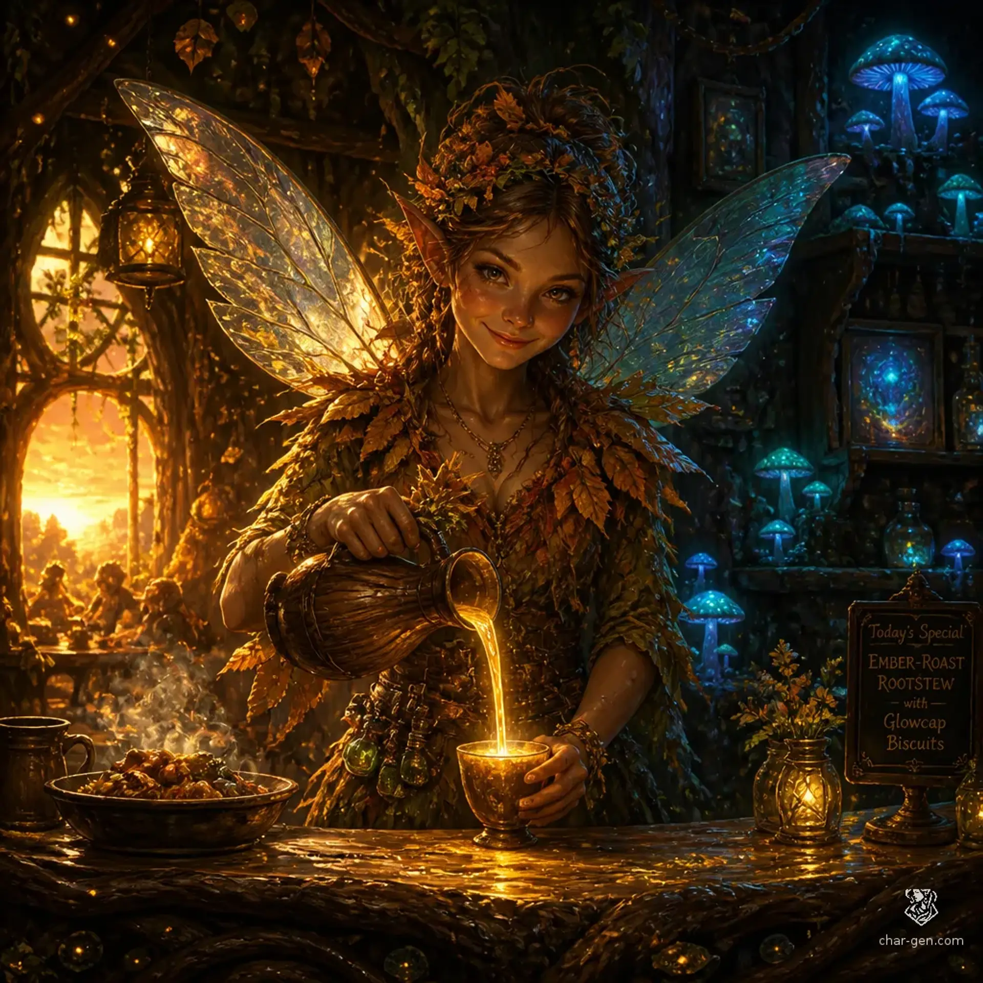 Dag och Natt - AI-generated fantasy Tavern