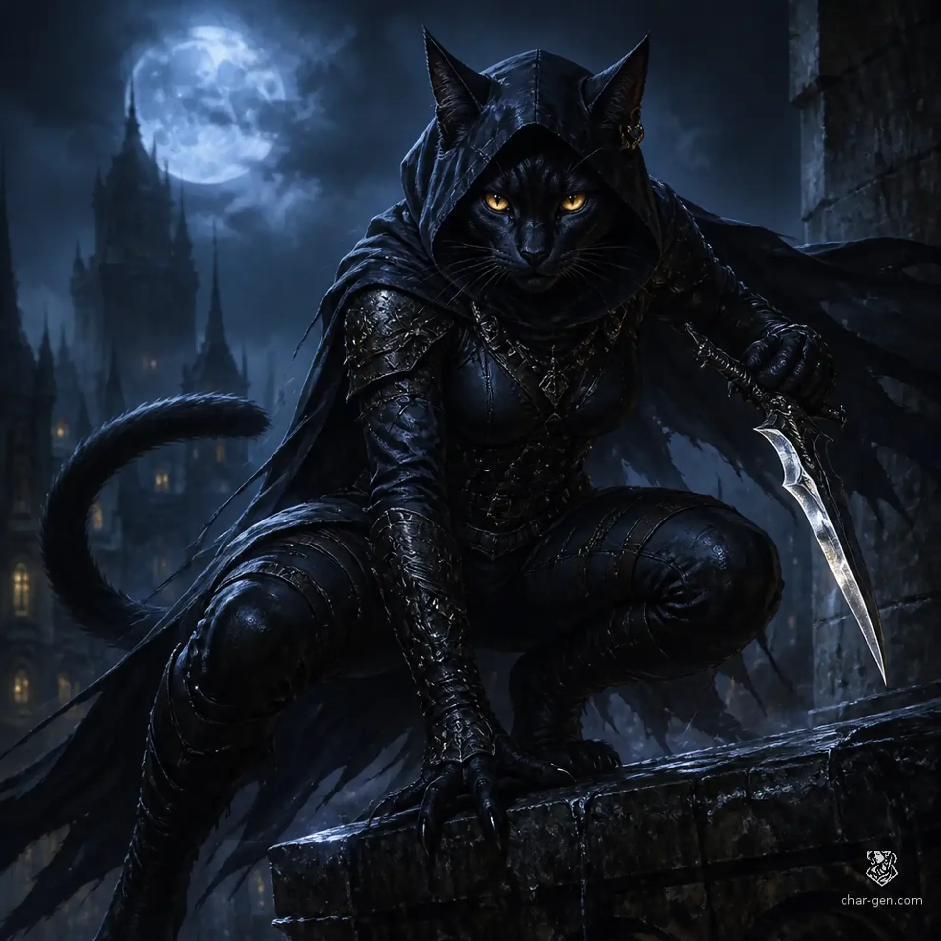 Night's Silent Whisper - AI-generated fantasy Character