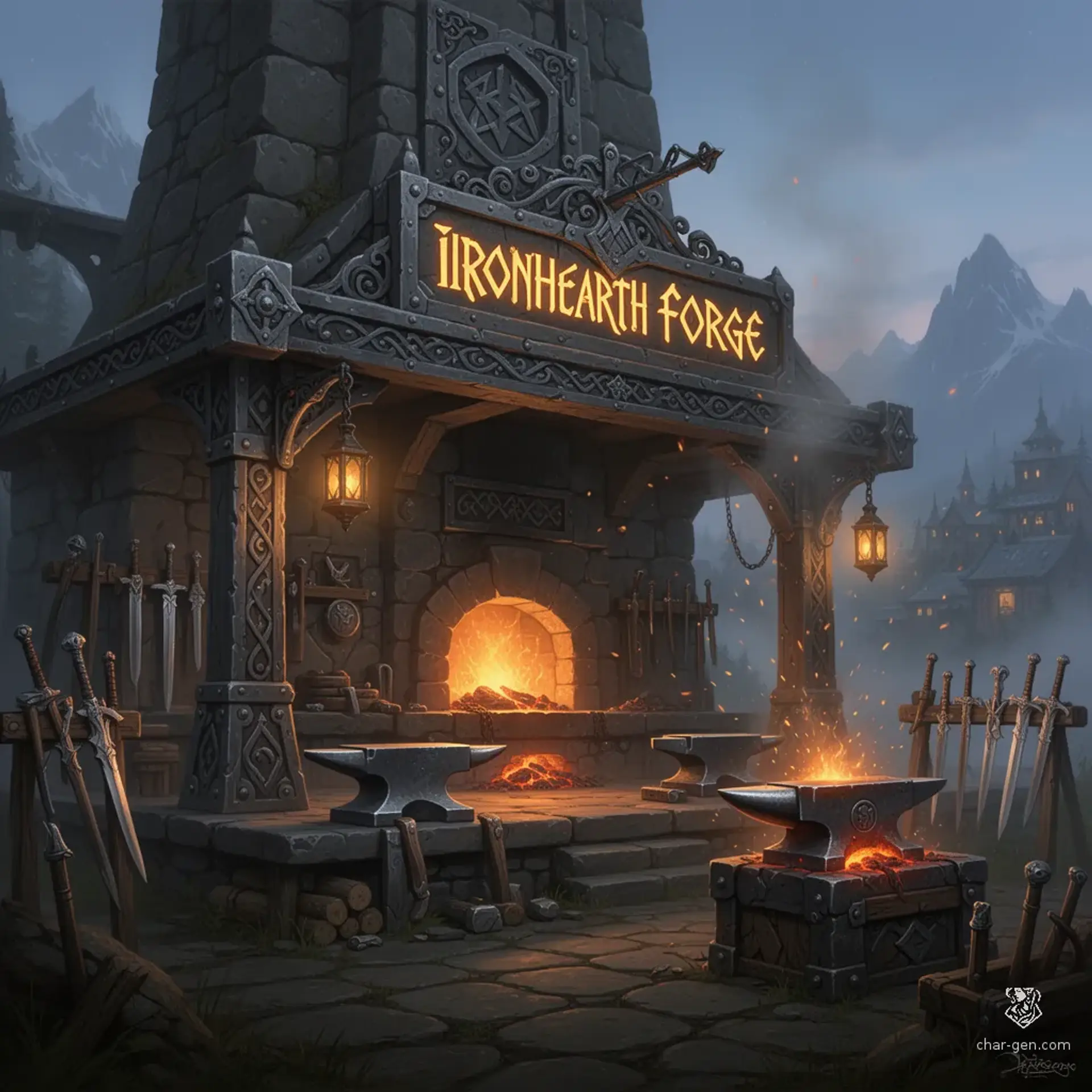 Ironhearth Forge - AI-generated fantasy Shop