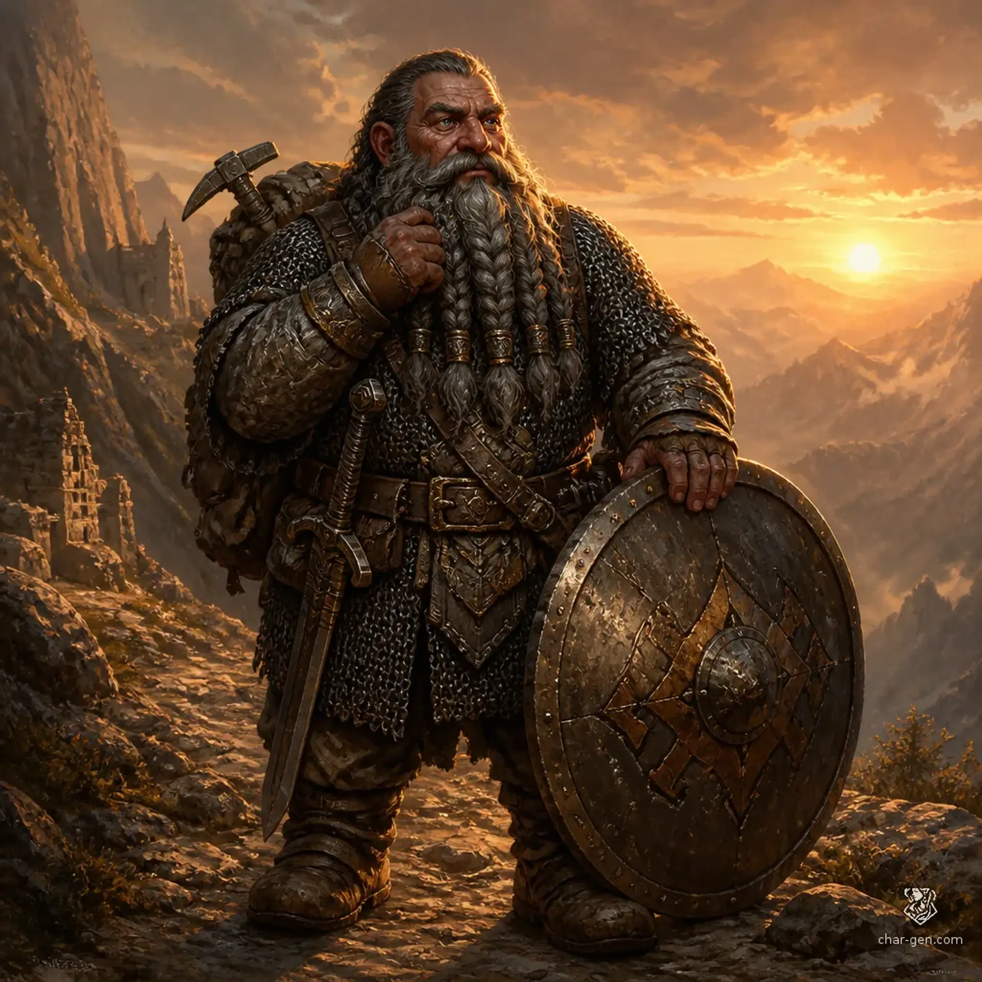 Torbjorn Glint-Eye Ironhearth - AI-generated fantasy Character