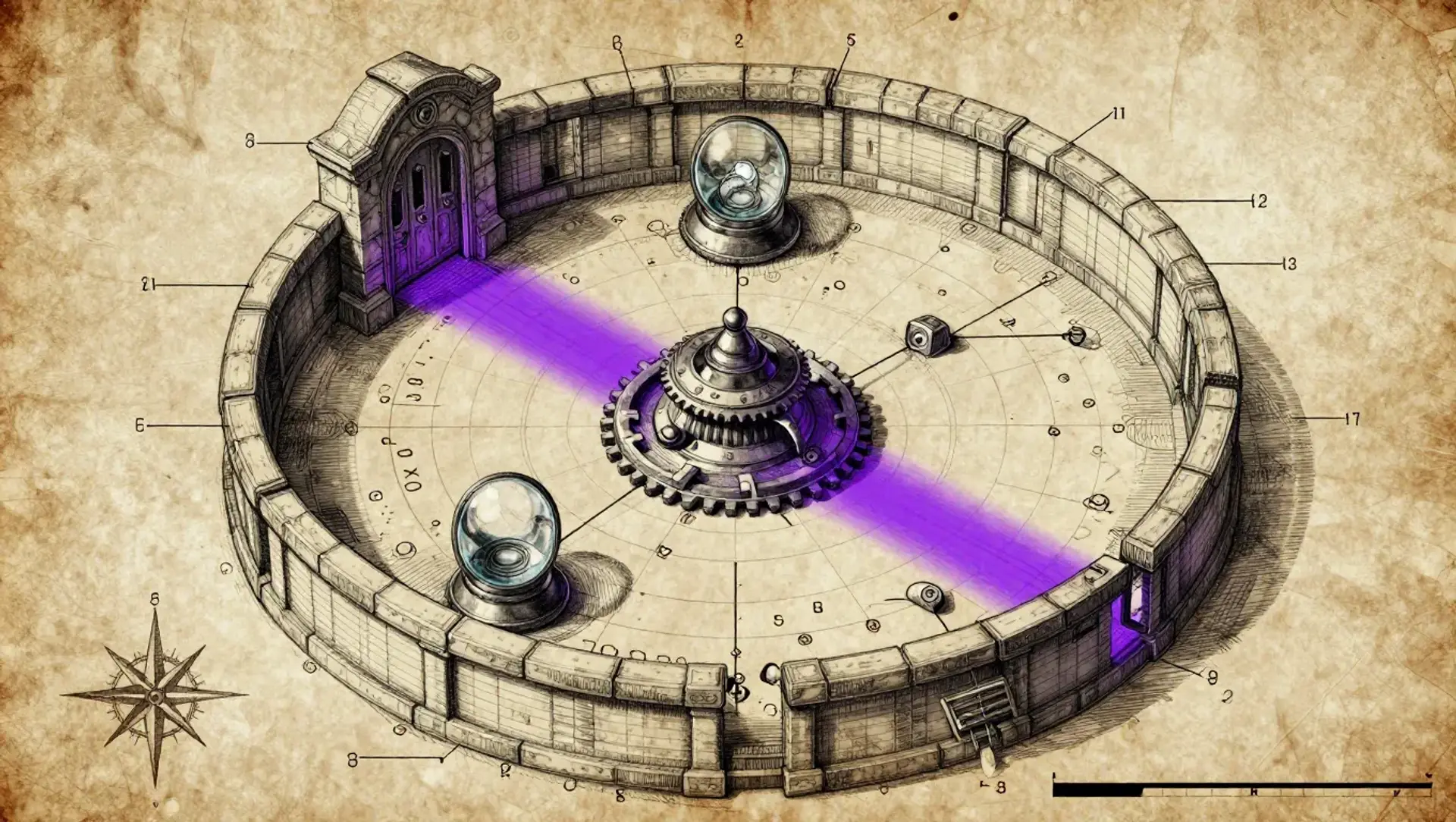 The Solar Cycle Rotunda - AI-generated fantasy Puzzle