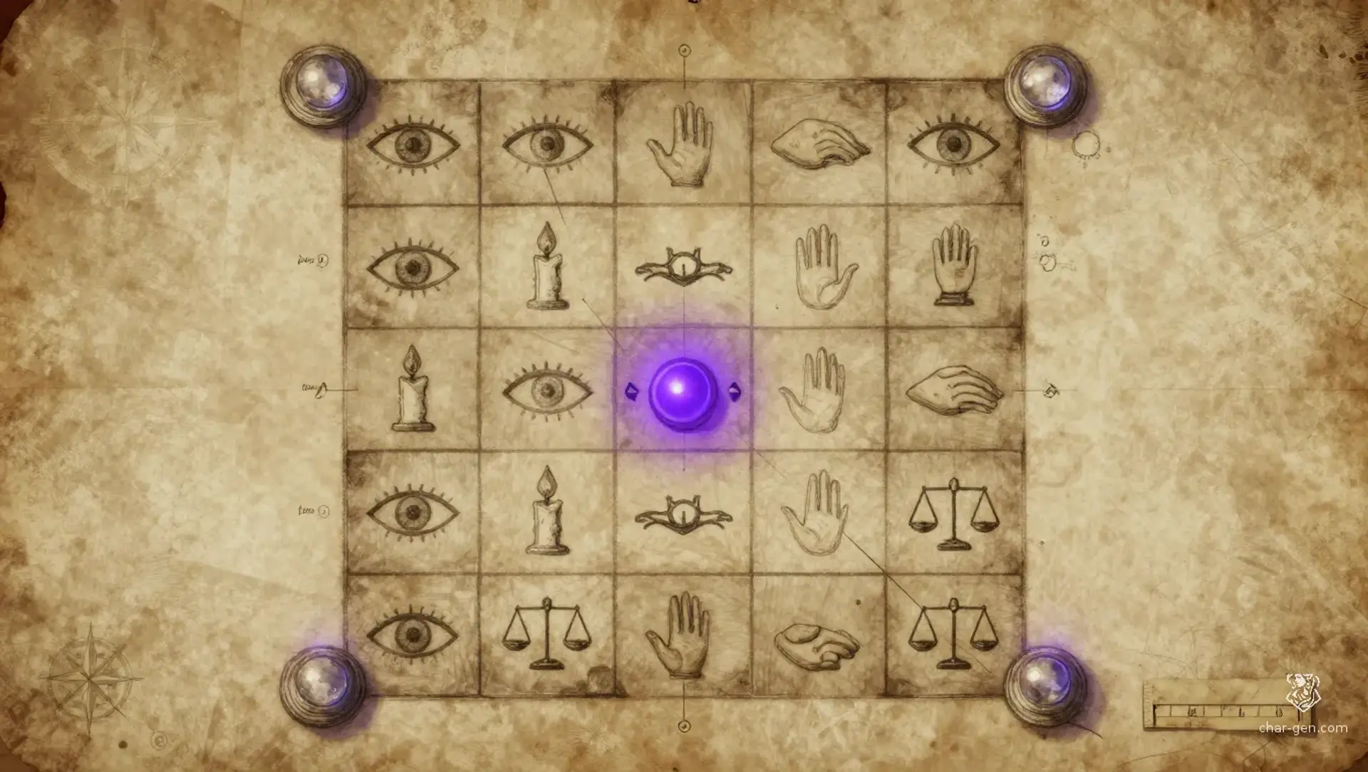 The Vow of the Four Pillars - AI-generated fantasy Puzzle