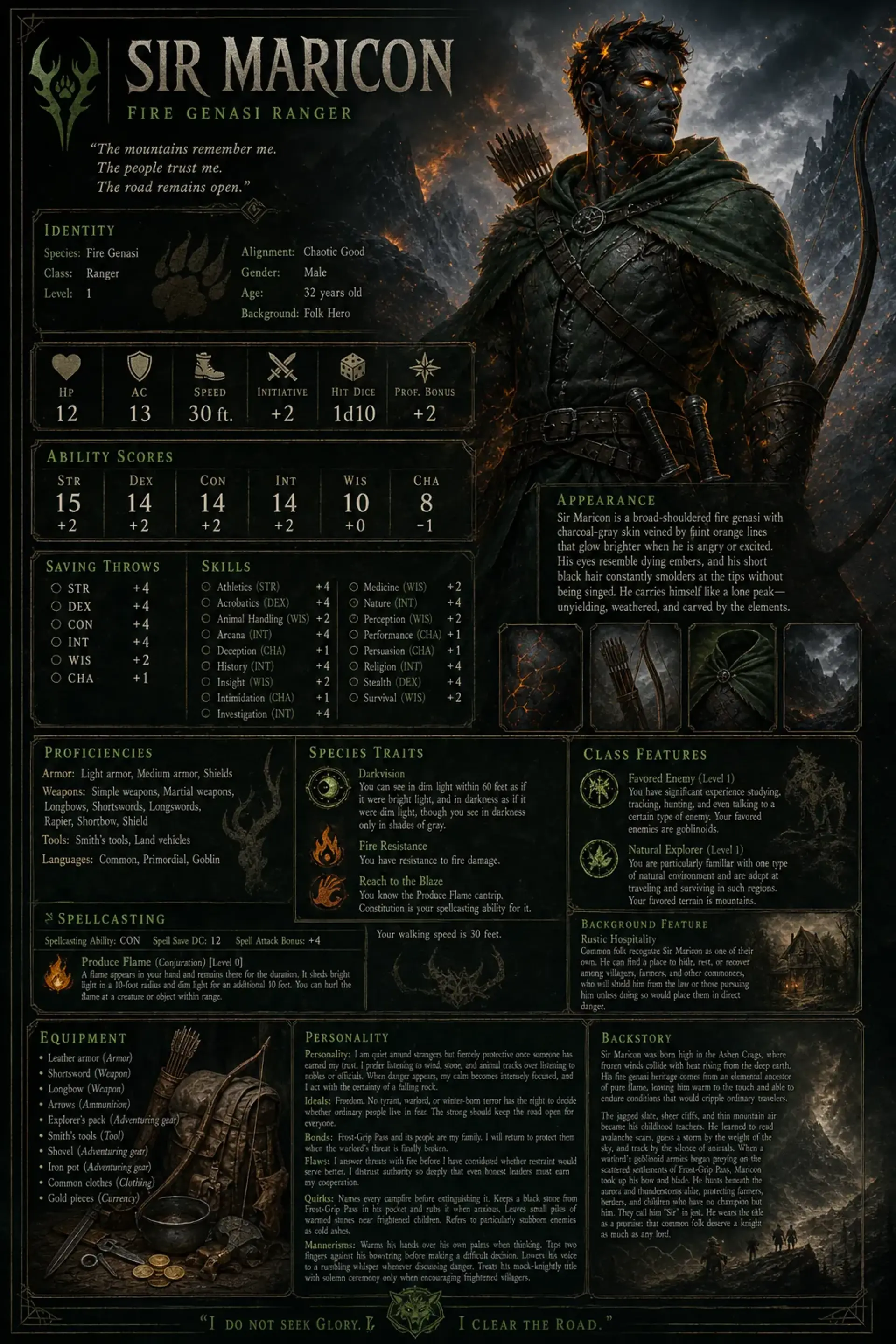 Character Sheet