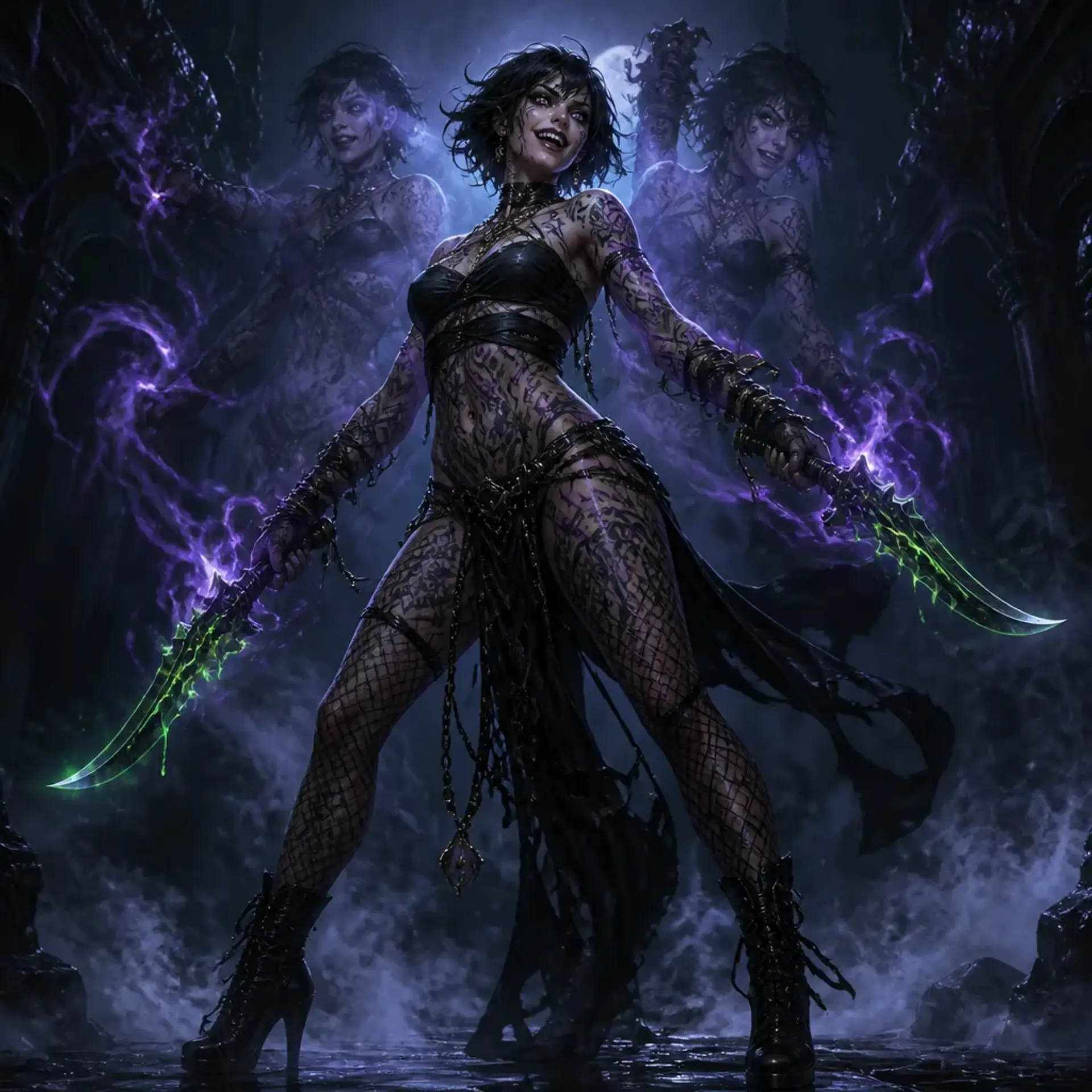 Vespera 'The Inked' Vile - AI-generated fantasy Character