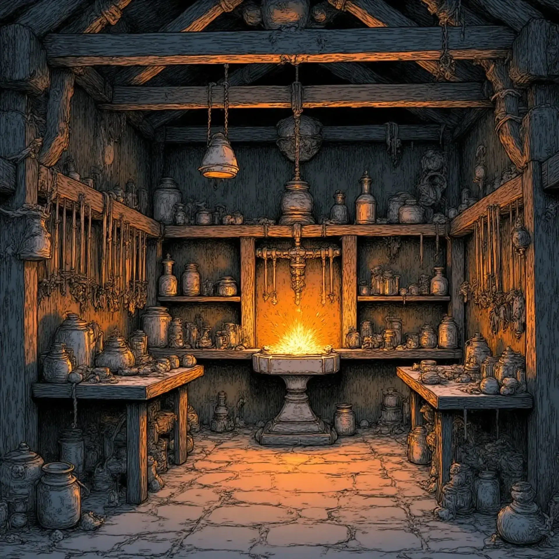 Spronk's Smelt & Spark - AI-generated fantasy Shop