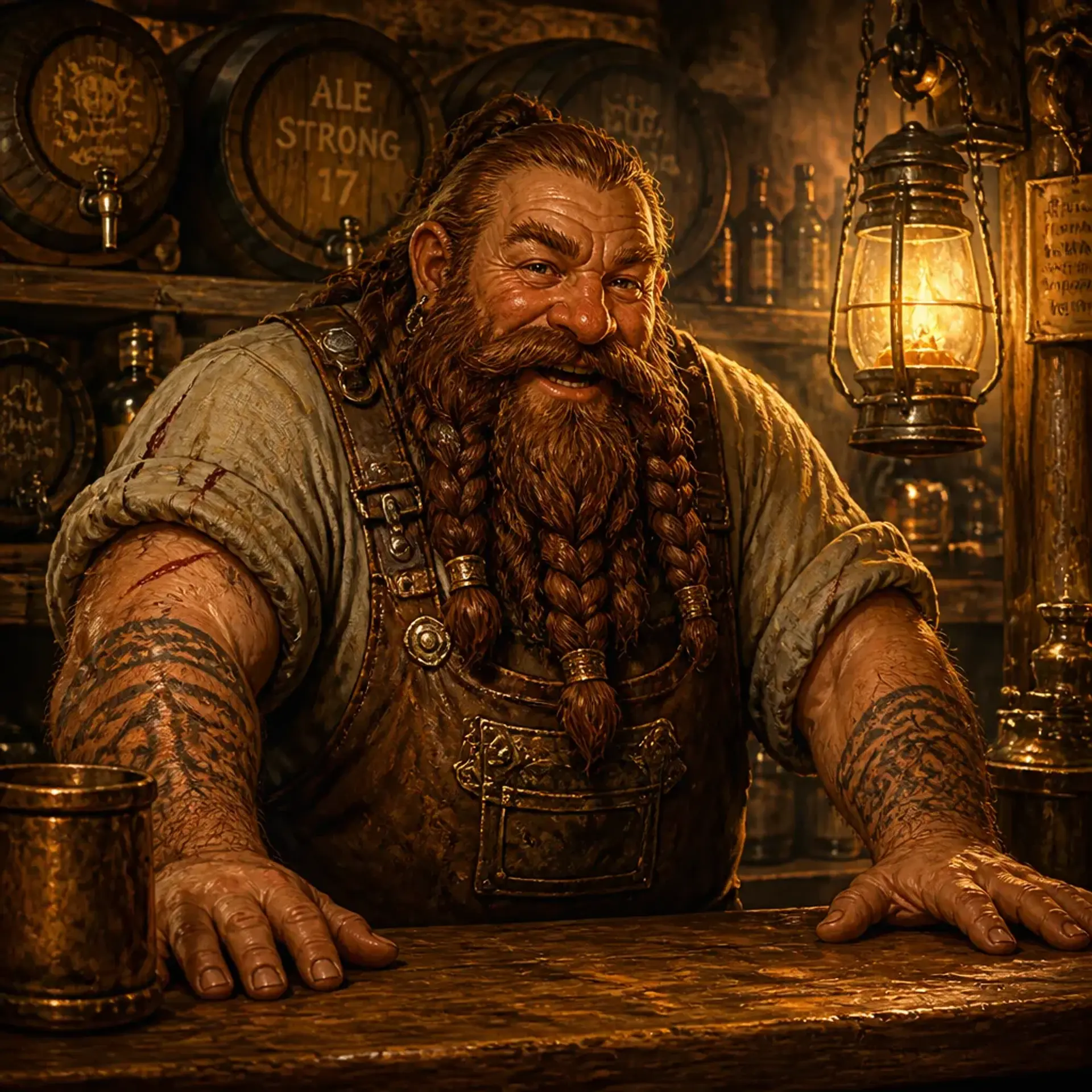 The Shattered Keg - AI-generated fantasy Tavern