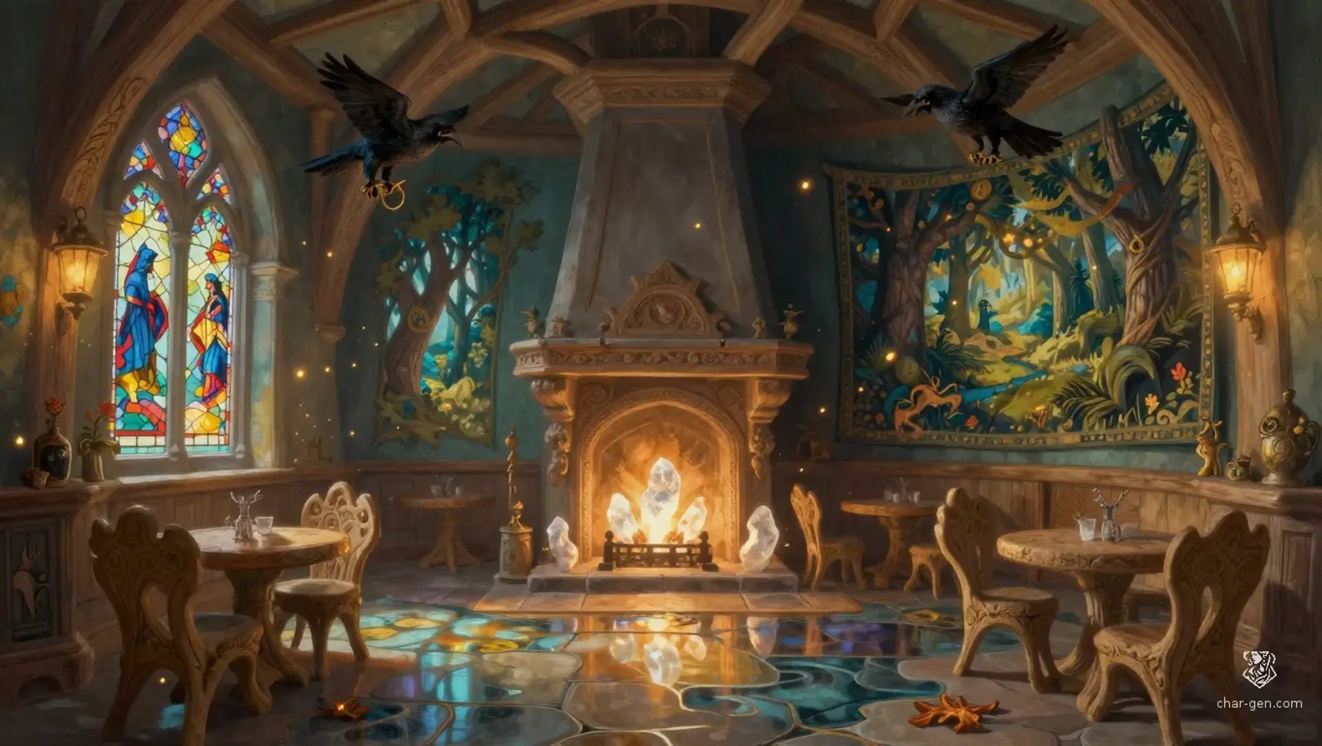The Copper Hummingbird - AI-generated fantasy Building