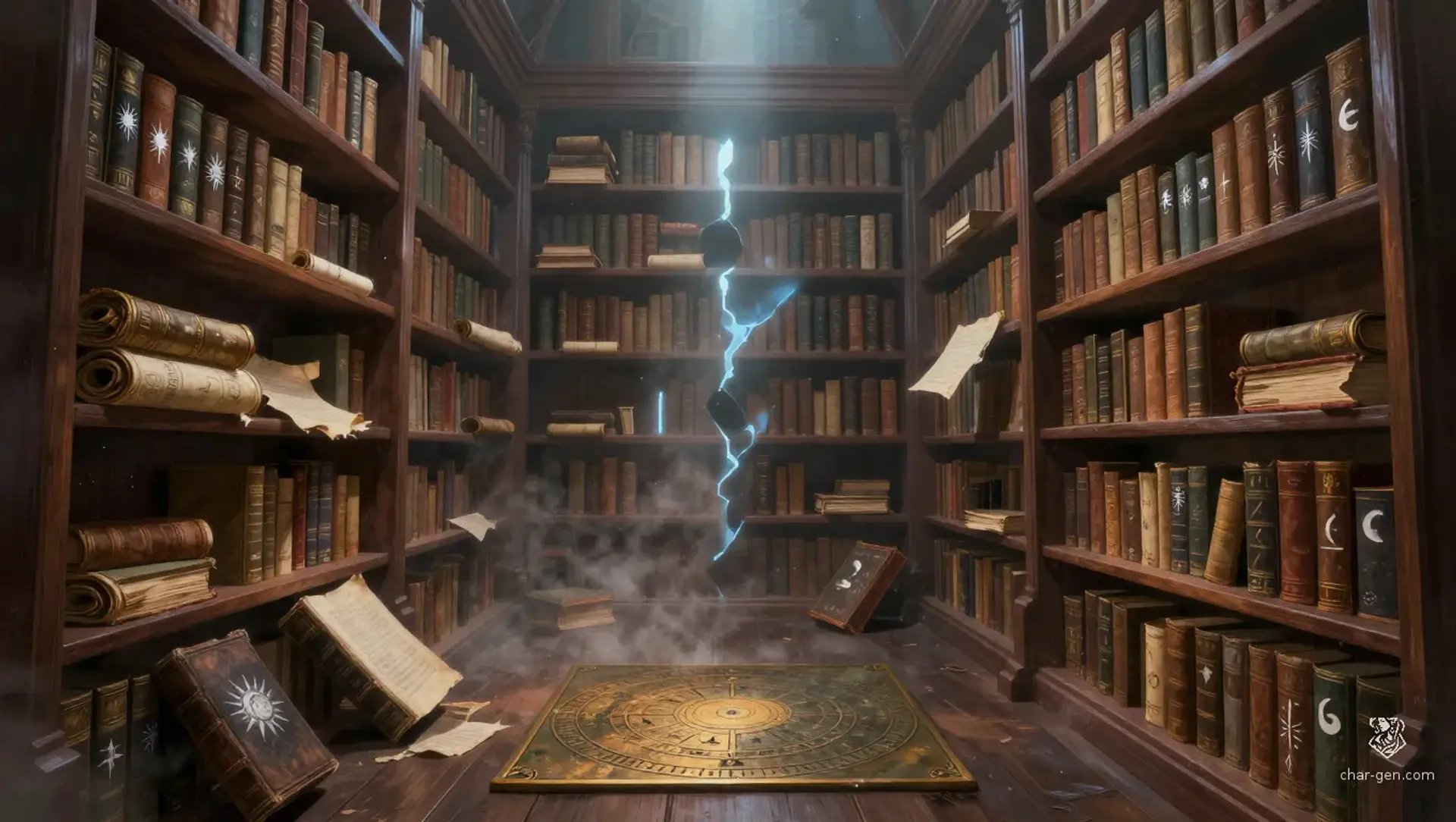 The Archive of the Lost Second - AI-generated fantasy Puzzle