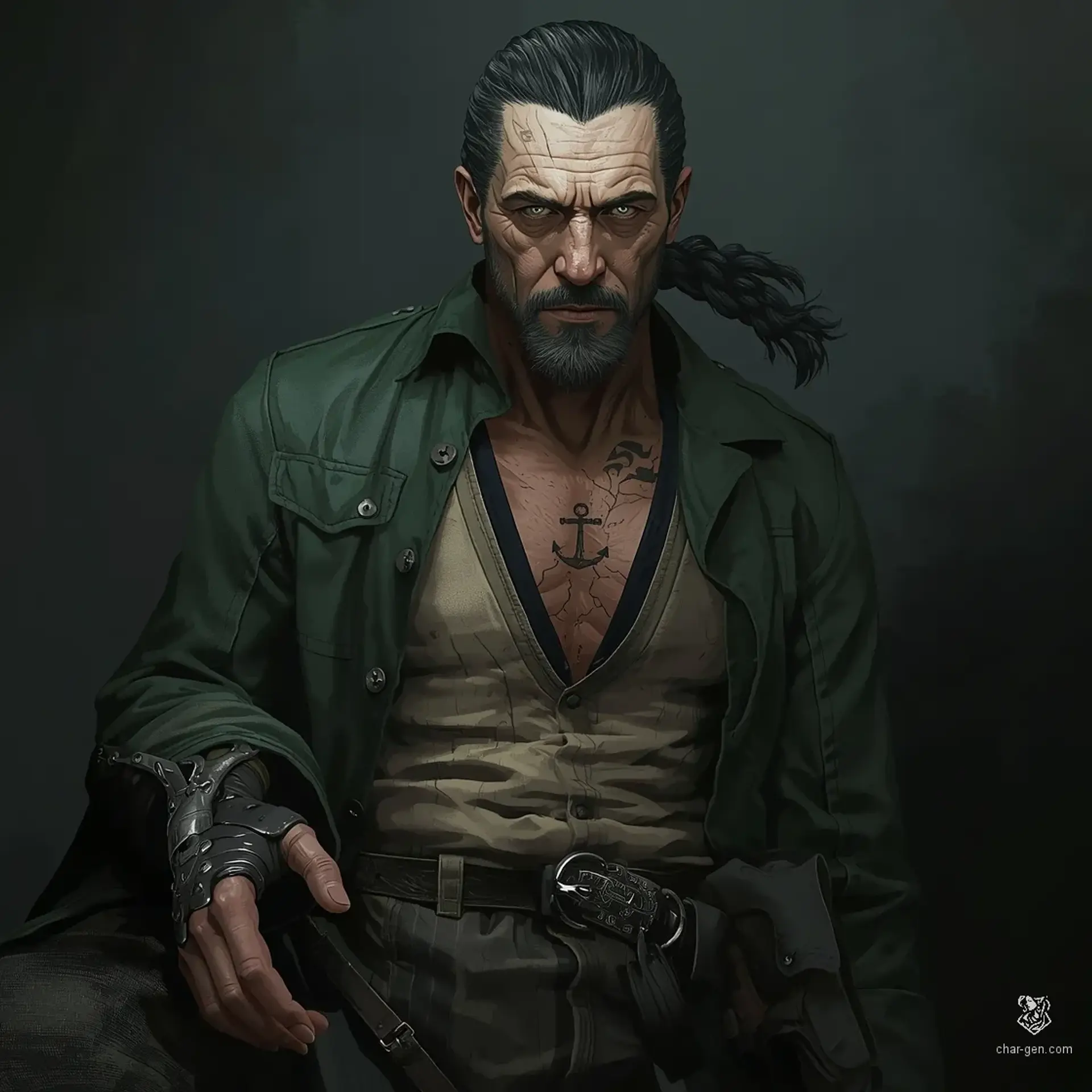 Kaelen 'The Reef-Walker' Drakenhalt - AI-generated fantasy NPC