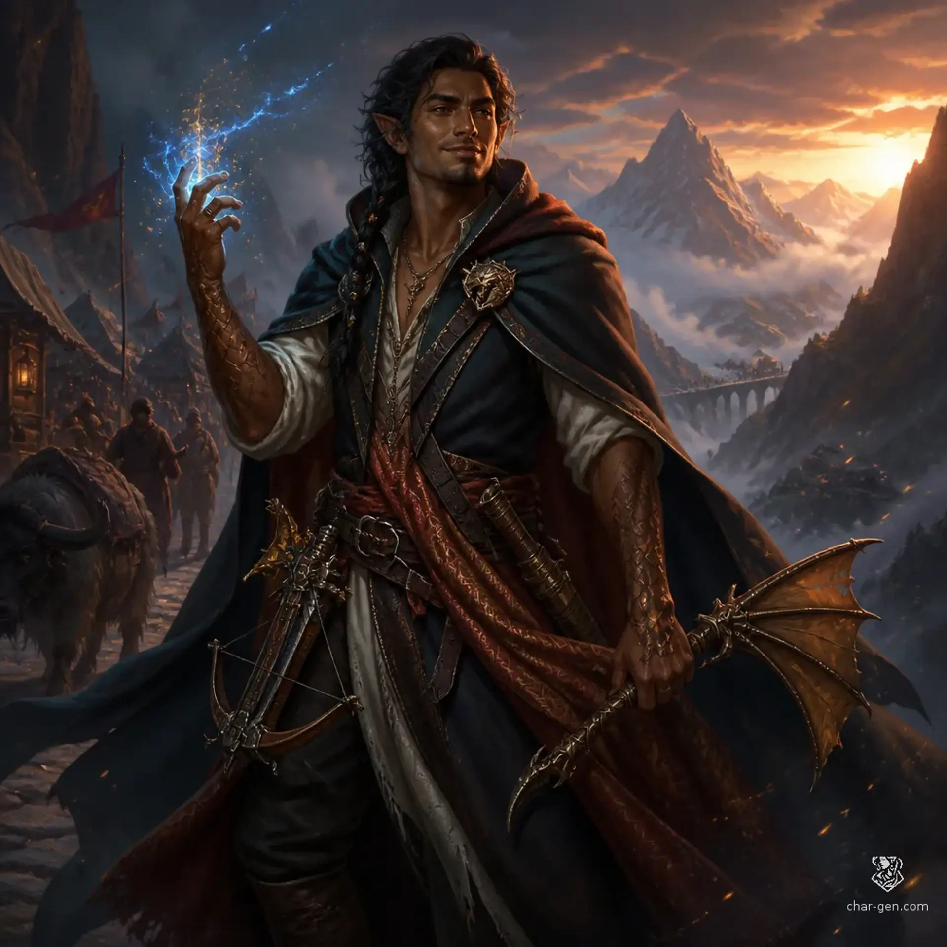 Tupaq Orsini - AI-generated fantasy Character
