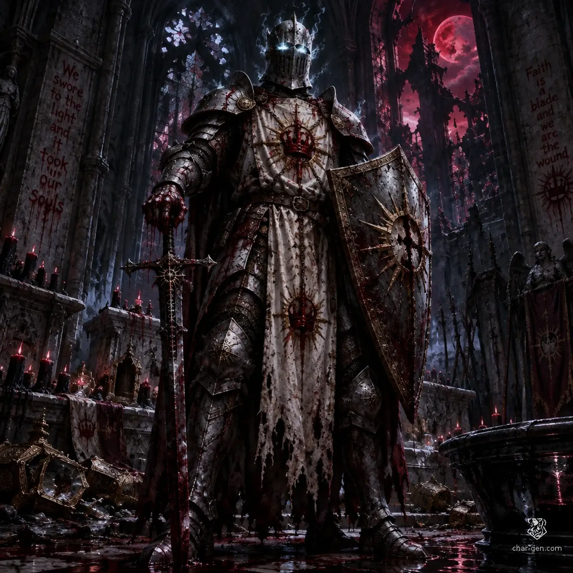 Vampiric Paladin Knight of the Fallen Light