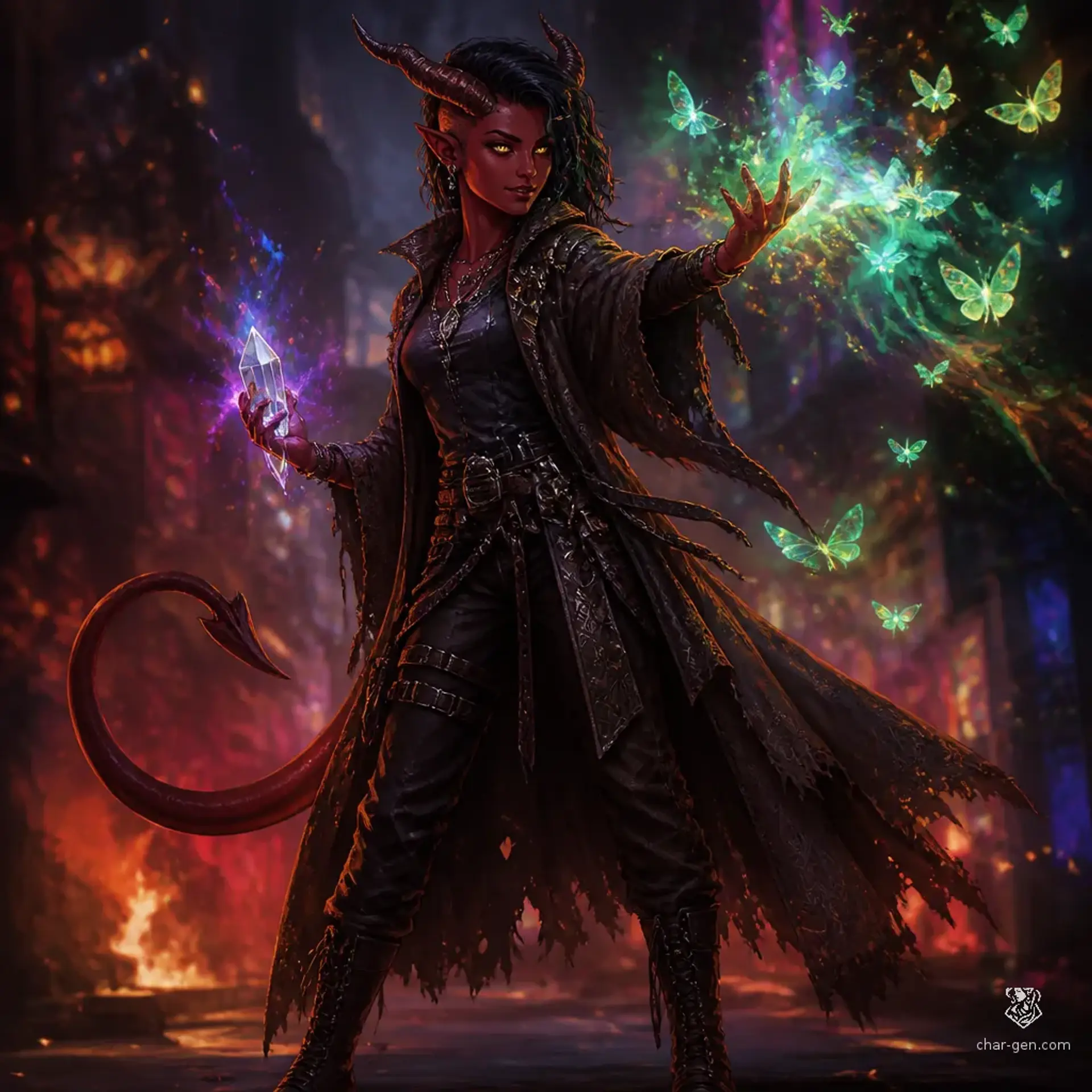 Veyra Emberlace - AI-generated fantasy Character