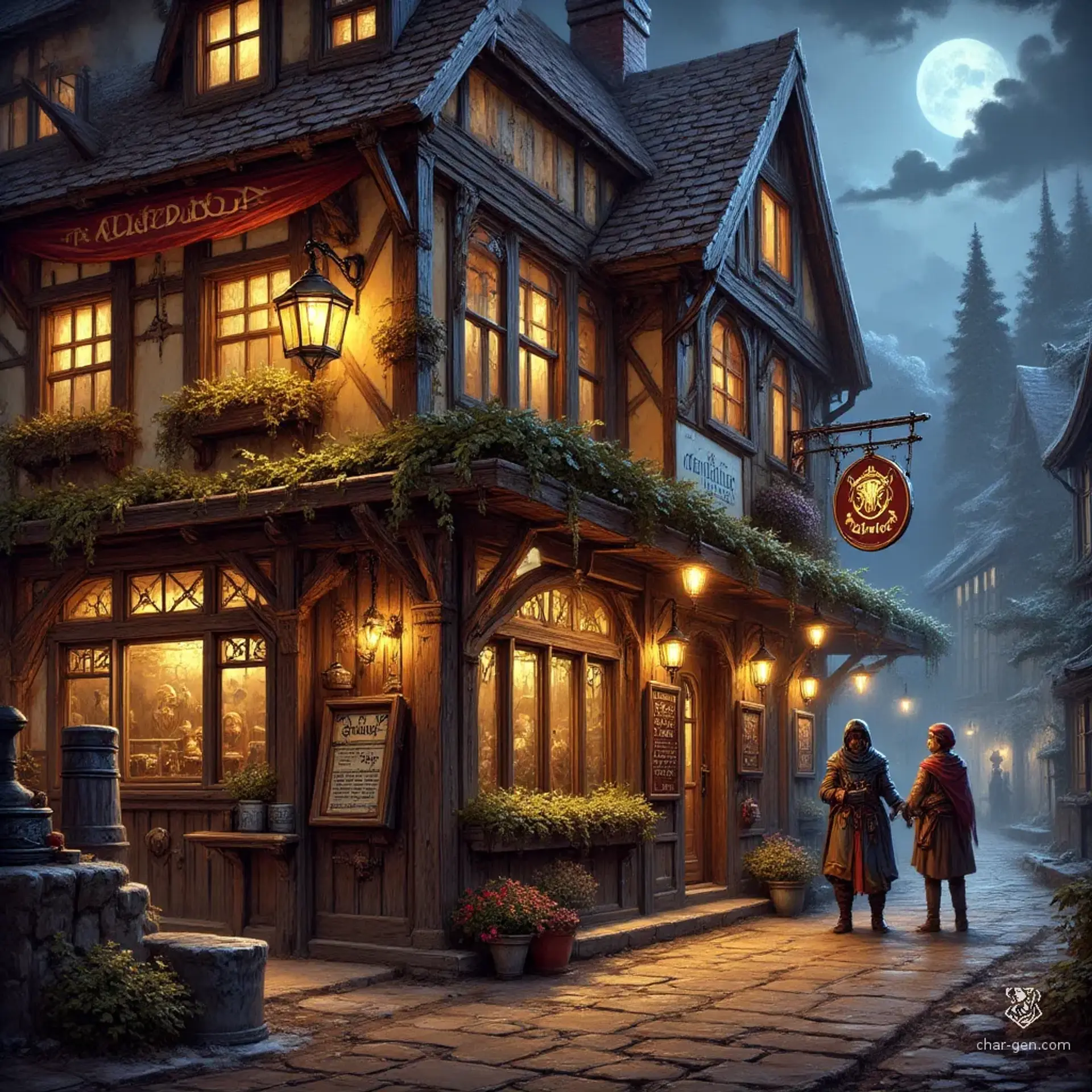 The Gilded Hearth Inn - AI-generated fantasy Tavern