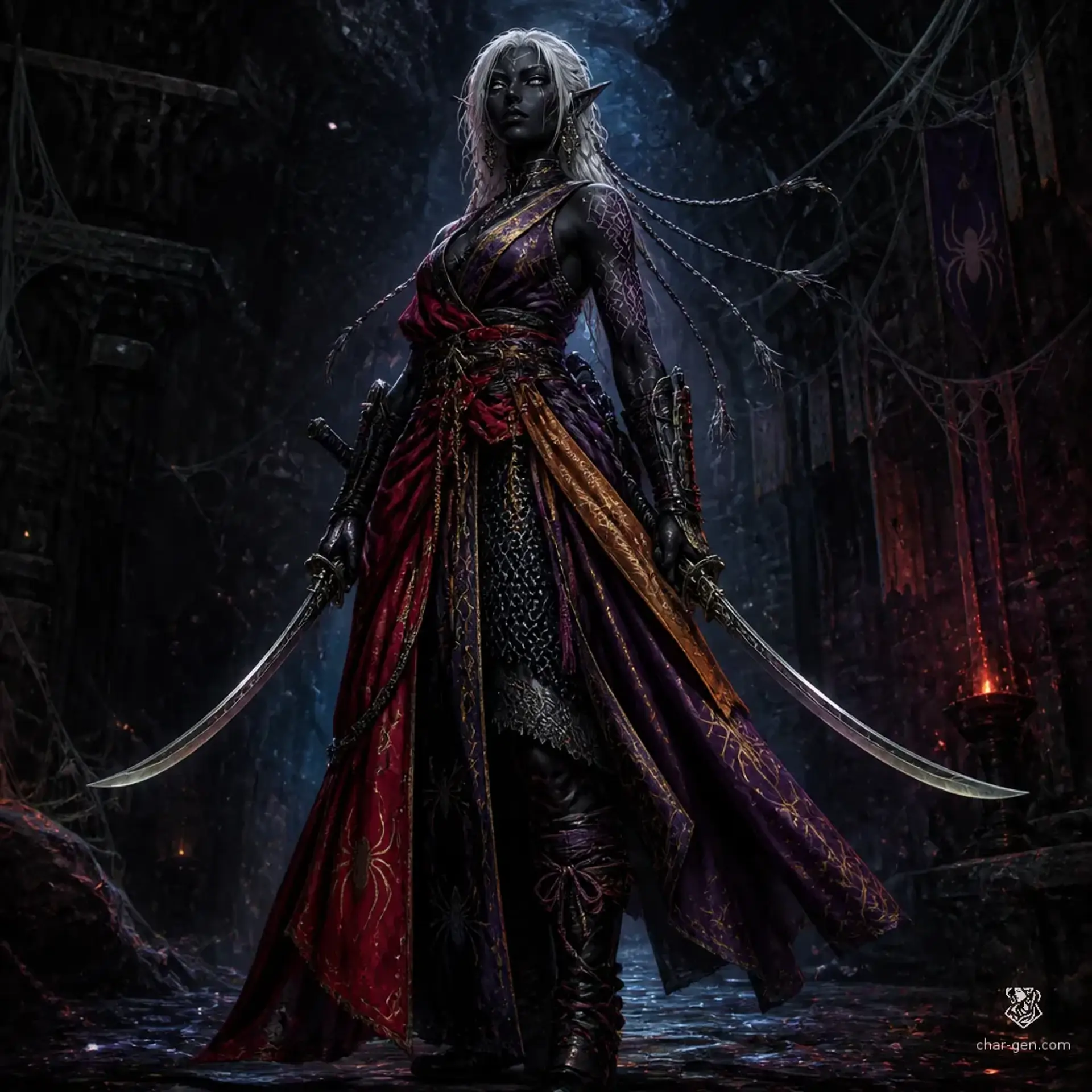 Malice Travra - AI-generated fantasy Character
