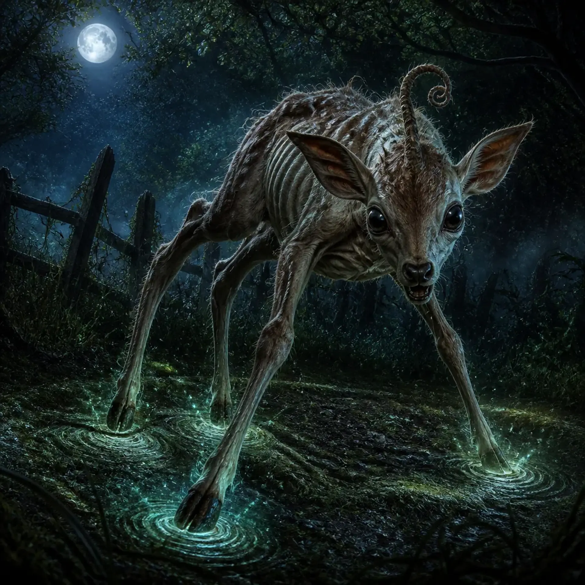 Warped Fawn - AI-generated fantasy Monster