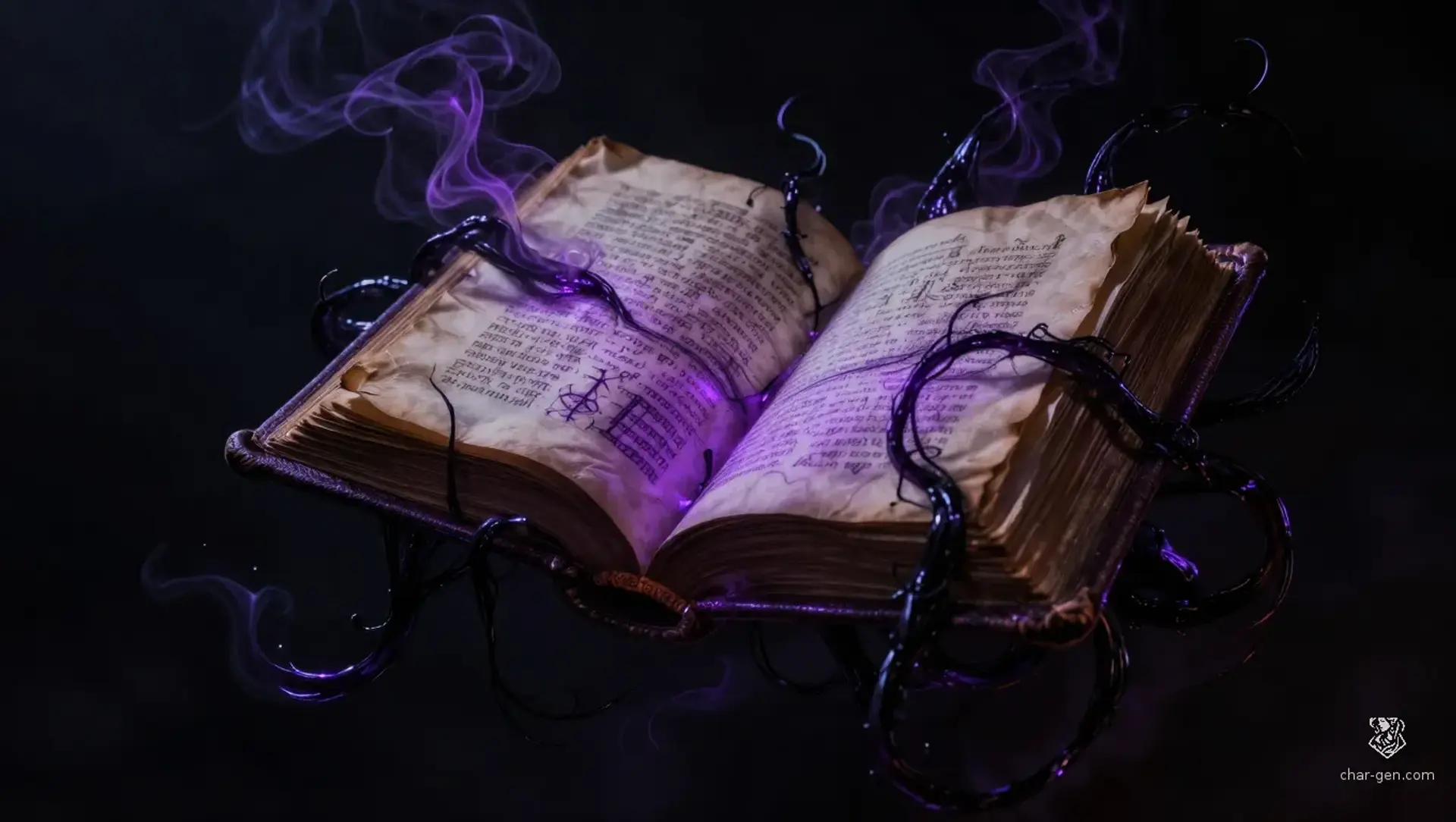 Gloomweaver's Grimoire - AI-generated fantasy Magic Item