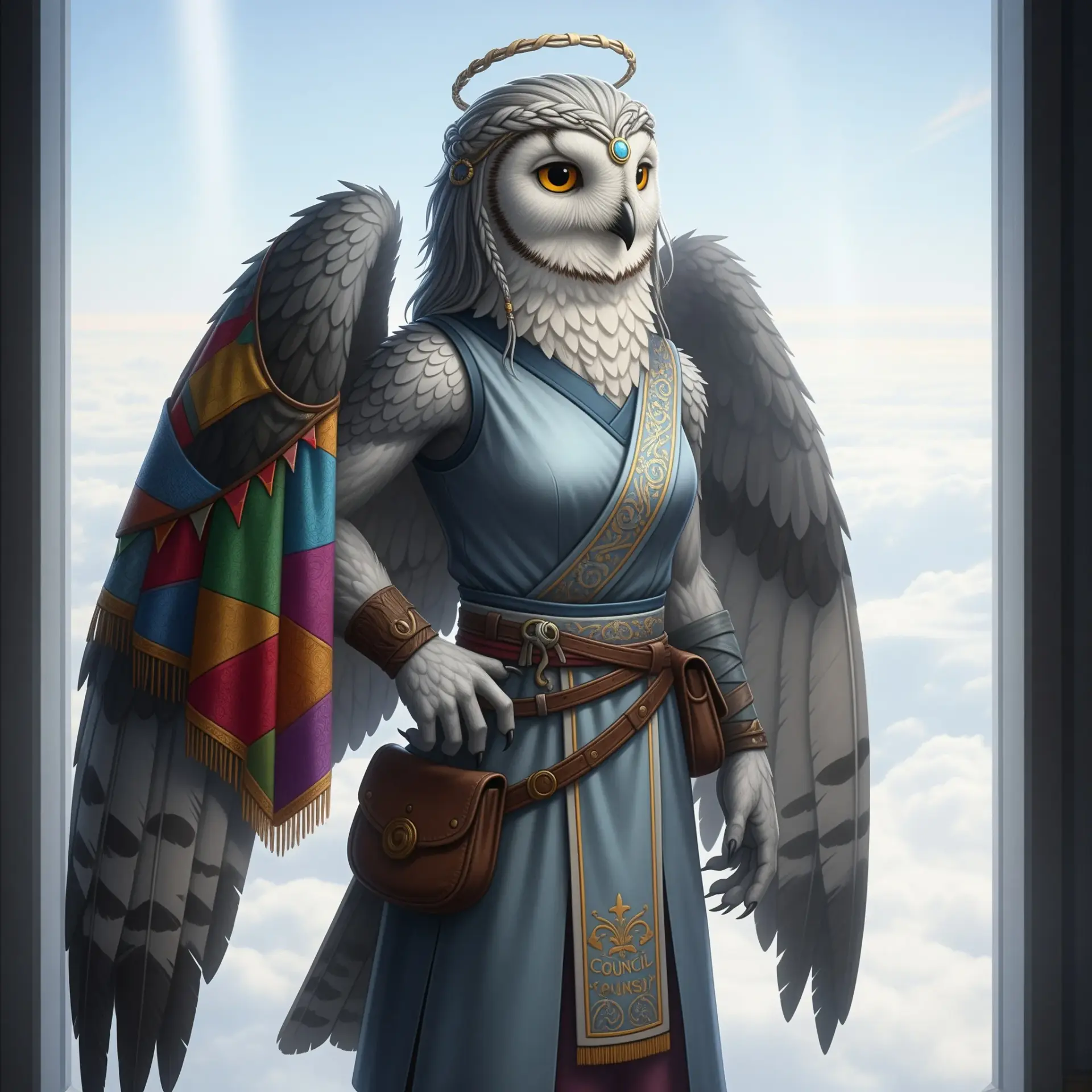Elder Serethi Hushwing - AI-generated fantasy NPC