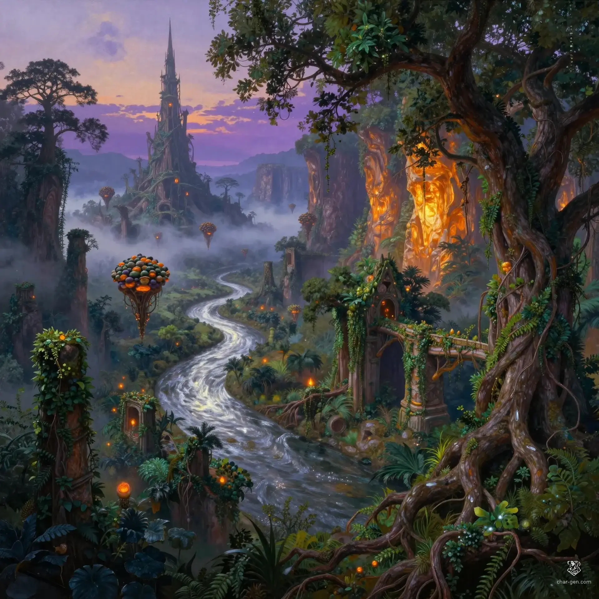 The Sylvan Marches - AI-generated fantasy Region