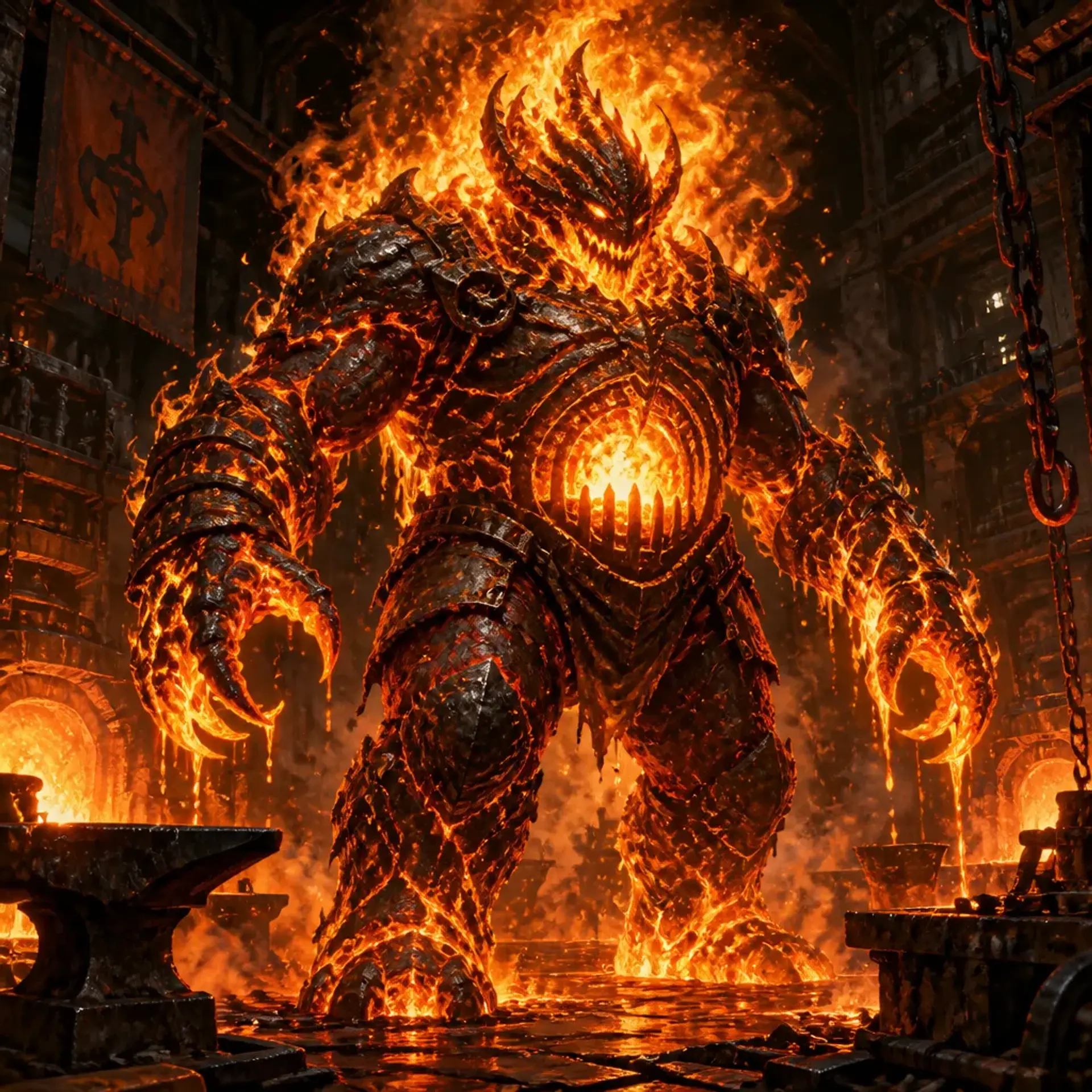 Fire Elemental - AI-generated fantasy Monster