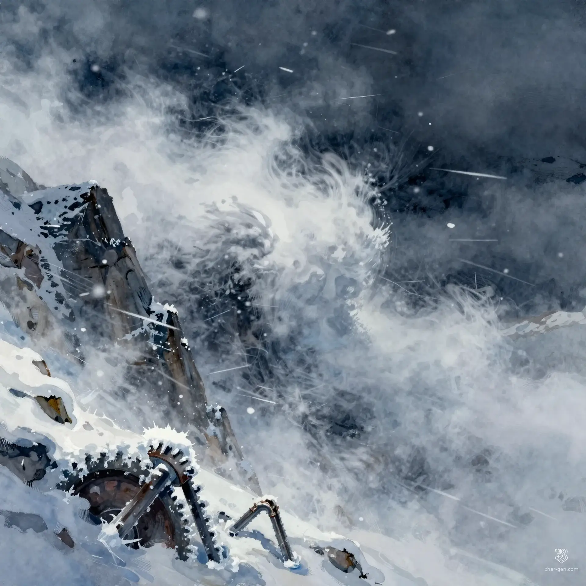 Flash-Freeze Whiteout - AI-generated fantasy Hazard