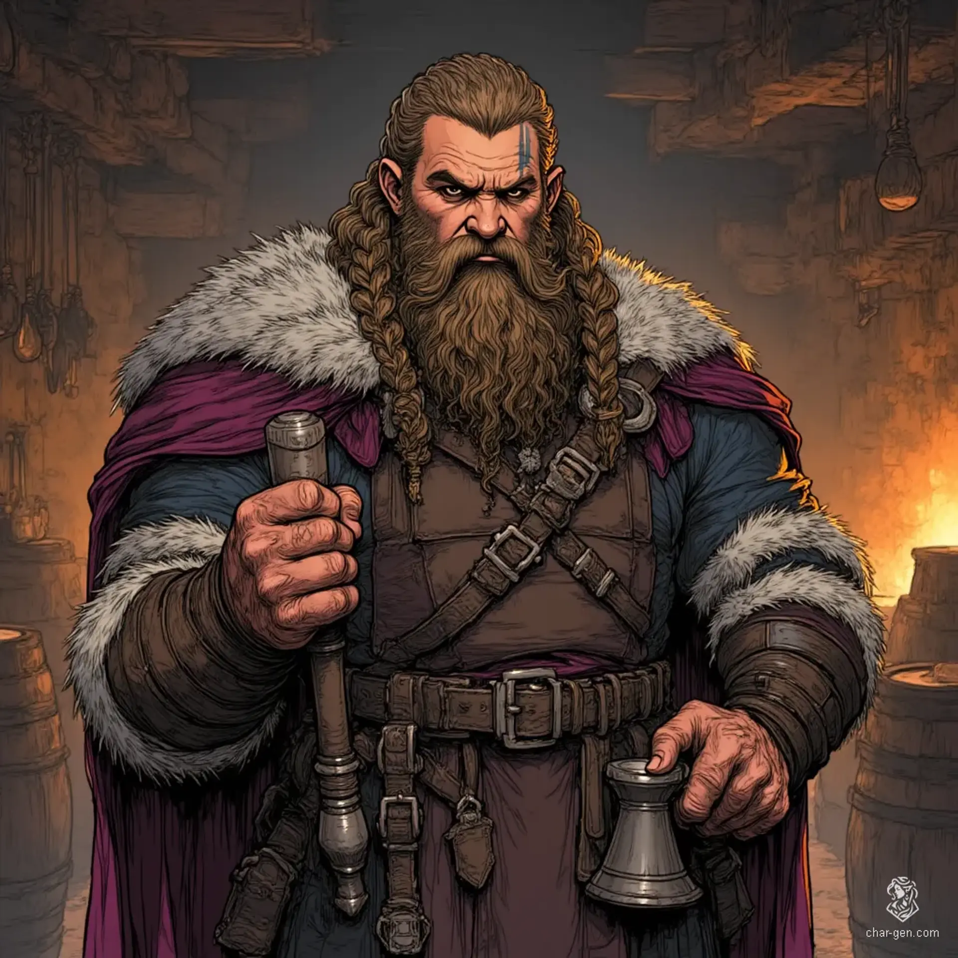 Axe and Hammer - AI-generated fantasy Tavern