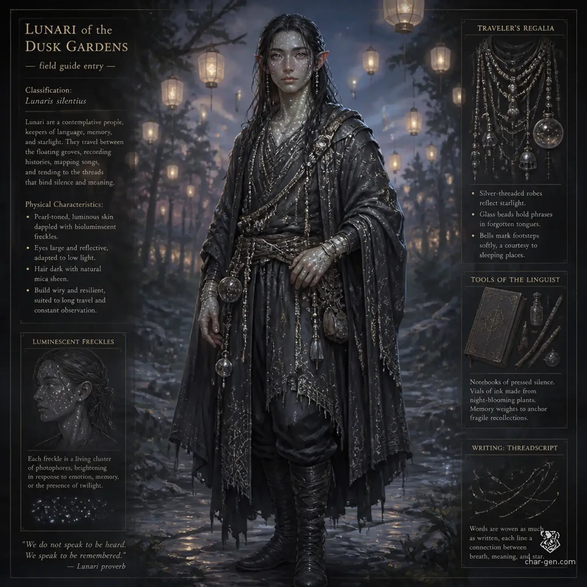 Lanternglass - AI-generated fantasy Species
