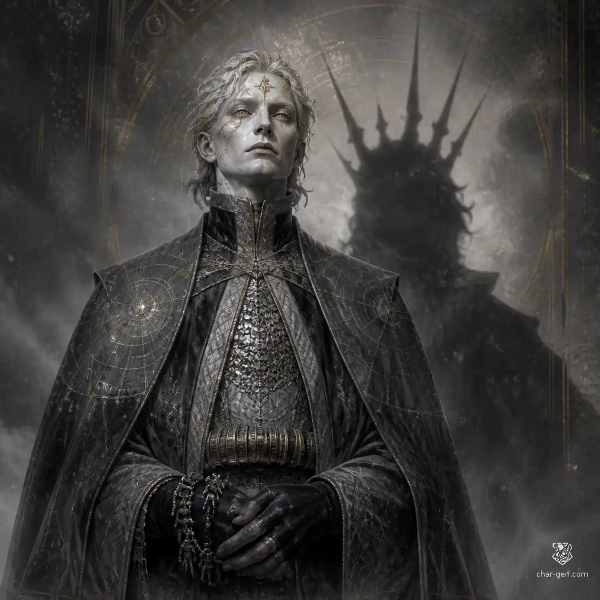 Orsul Vey-Null, the Ash Counter - AI-generated fantasy NPC